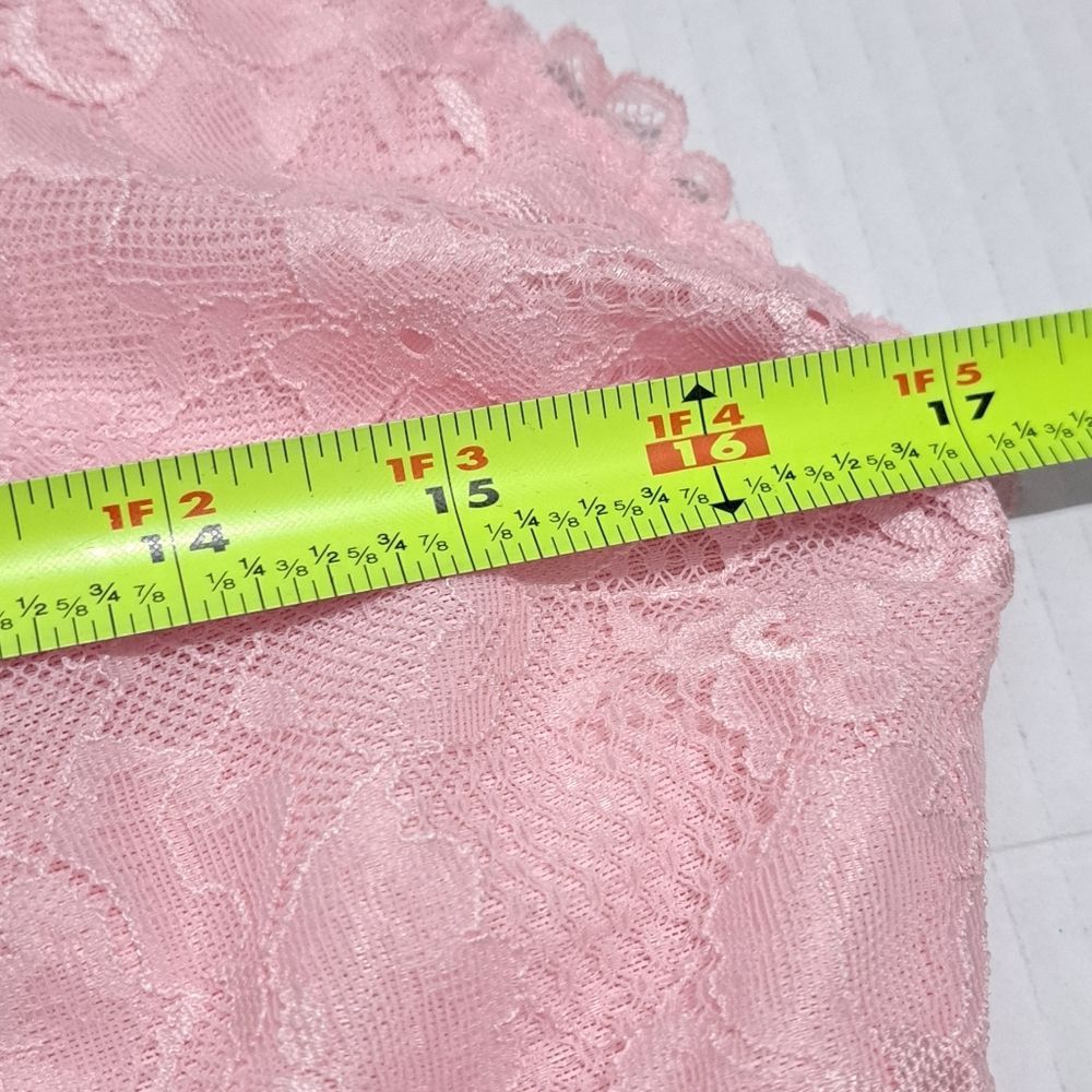 Other Savage X Fenty Floral Lace Bralette Racerback Pink/ Black Bra 1X NWT Size XXL / US 16-18 / IT 52-54 - 9 Thumbnail