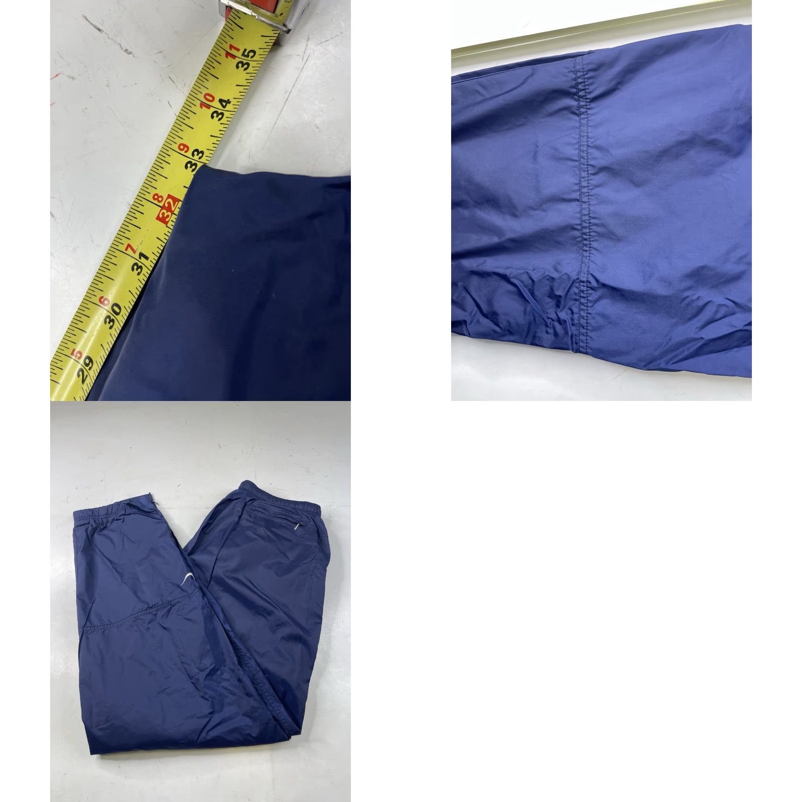 Nike VINTAGE Nike Track Pants Nylon Blue Lined Windbreaker Joggers XL Men’s Size US 36 / EU 52 - 8 Thumbnail