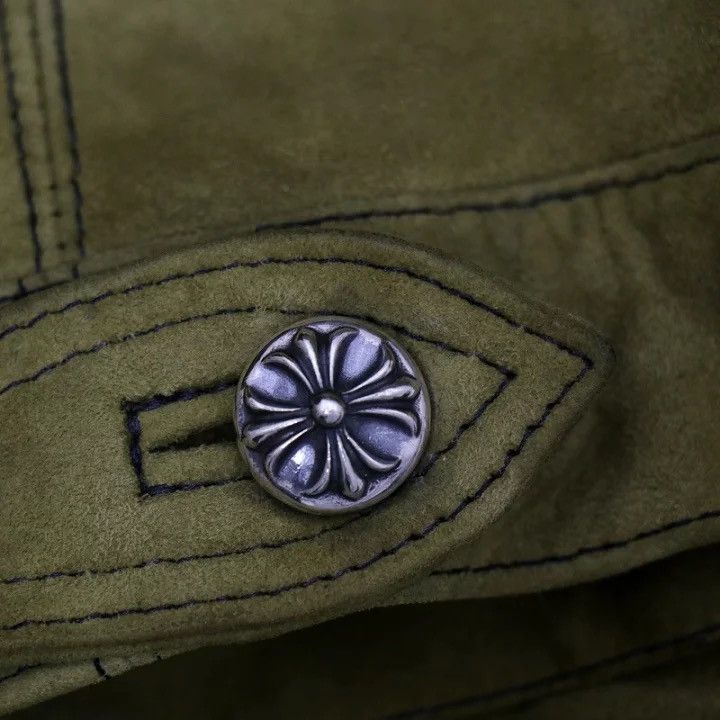 Chrome Hearts Chrome Hearts Cross Button Suede Jacket Size US S / EU 44-46 / 1 - 8 Thumbnail