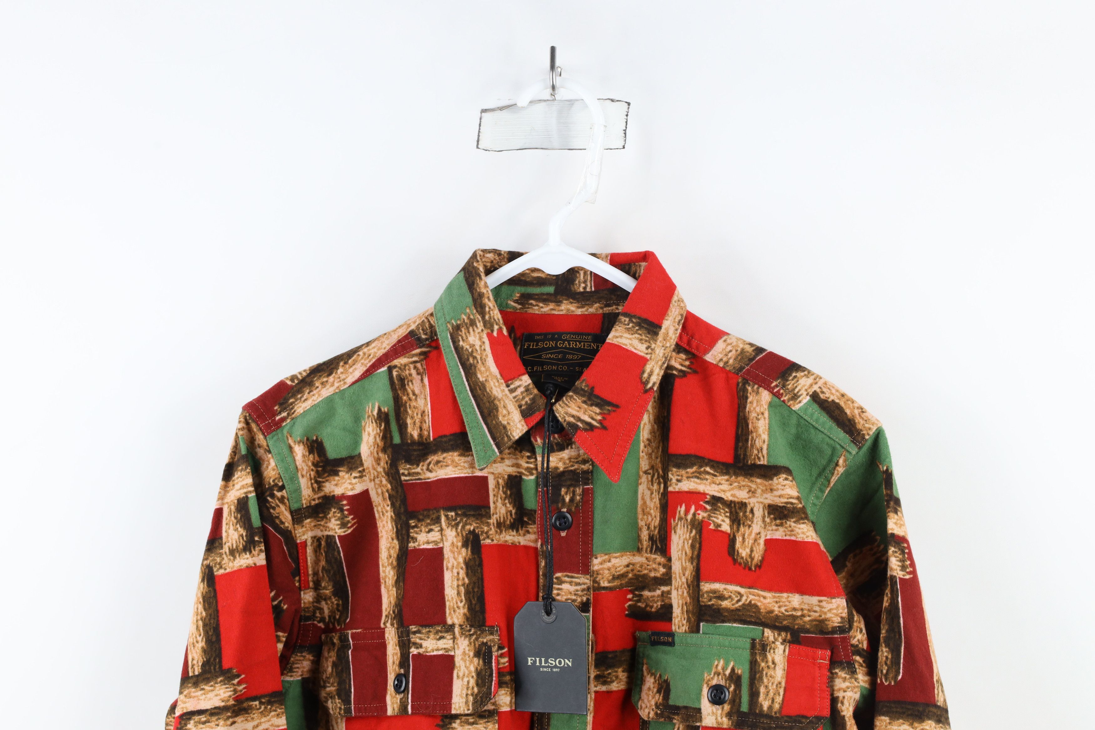 Filson × Vintage New CC Filson Wood Log Field Flannel Button Shirt Cotton Size US S / EU 44-46 / 1 - 2 Thumbnail