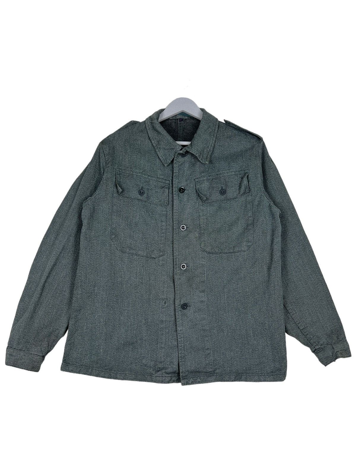 Vintage 🔥 TRUE 50s-60s VINTAGE SPILAG SWISS MILITARY SHIRTS JACKET Size US L / EU 52-54 / 3 - 2 Thumbnail