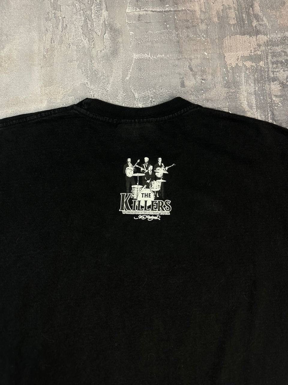 Band Tees TRASHED Vintage THE KILLERS Bin Laden Saddam Hussein Hitler Size US L / EU 52-54 / 3 - 6 Thumbnail