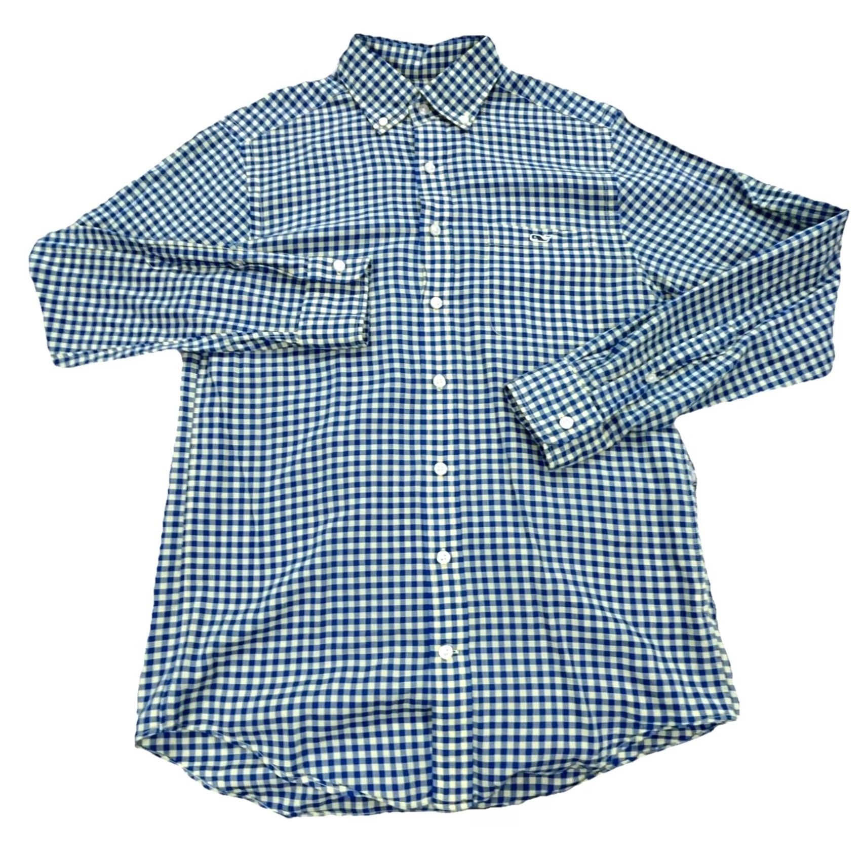 Vineyard Vines Vineyard Vines Shirt Men Small Tucker Gingham Slim Fit Button Up Blue Yellow Size US S / EU 44-46 / 1 - 2 Thumbnail