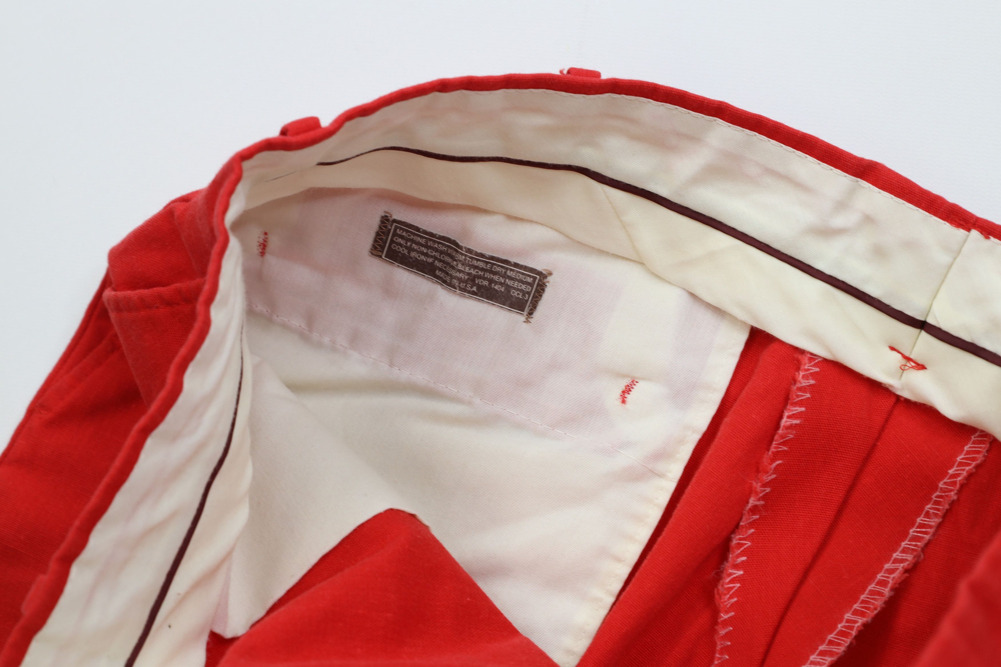 Vintage Vintage 70s Streetwear Blank Above Knee Chino Shorts Red USA Size US 36 / EU 52 - 6 Thumbnail
