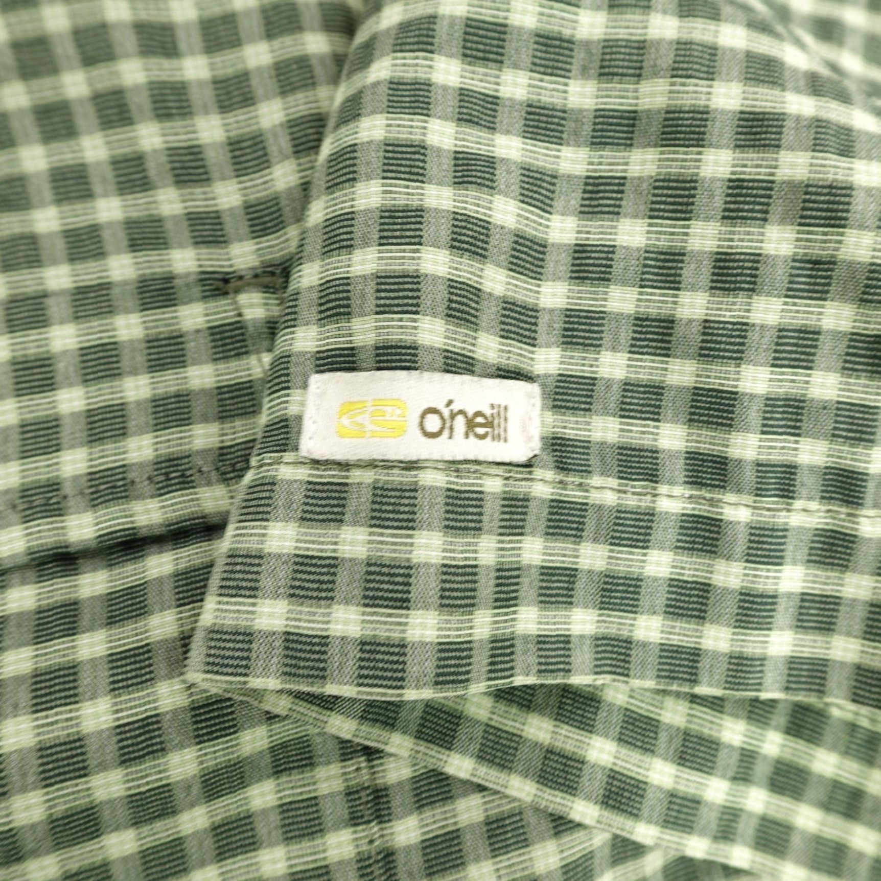 O'Neill Vintage O'Neill Shirt Mens Large Green White Plaid Button Up Skate Surf 90s ^ Size US L / EU 52-54 / 3 - 6 Thumbnail