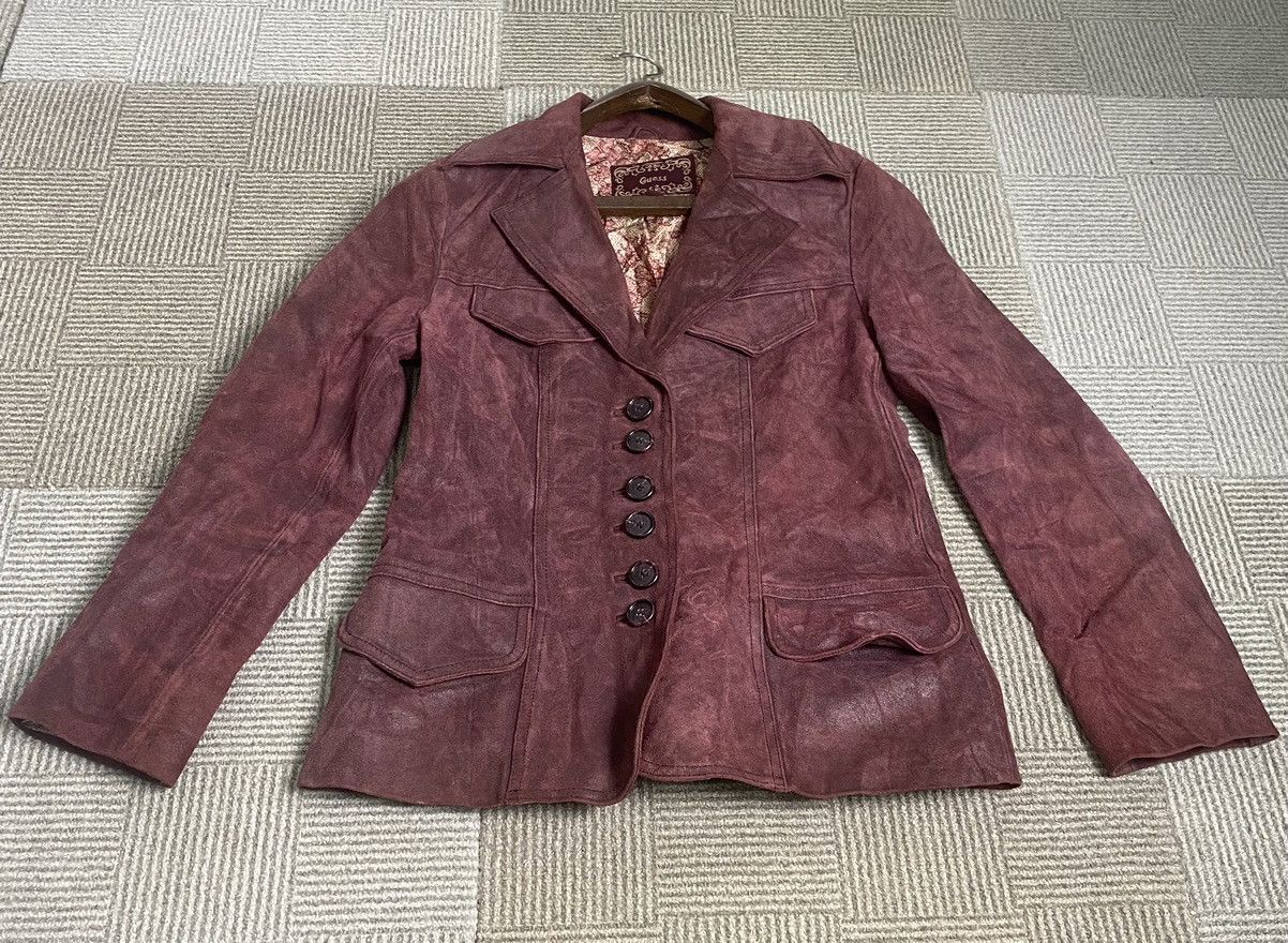 Guess Vintage Guess Flower Pattern Leather Jacket Size S / US 4 / IT 40 - 3 Thumbnail