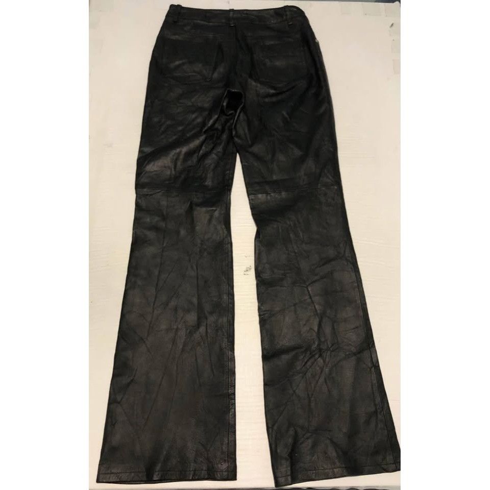 Genuine Leather × Leather Leather Pants Size 6 Tall Women, IN GOOD CONDITION Size 30" / US 8 / IT 44 - 4 Thumbnail
