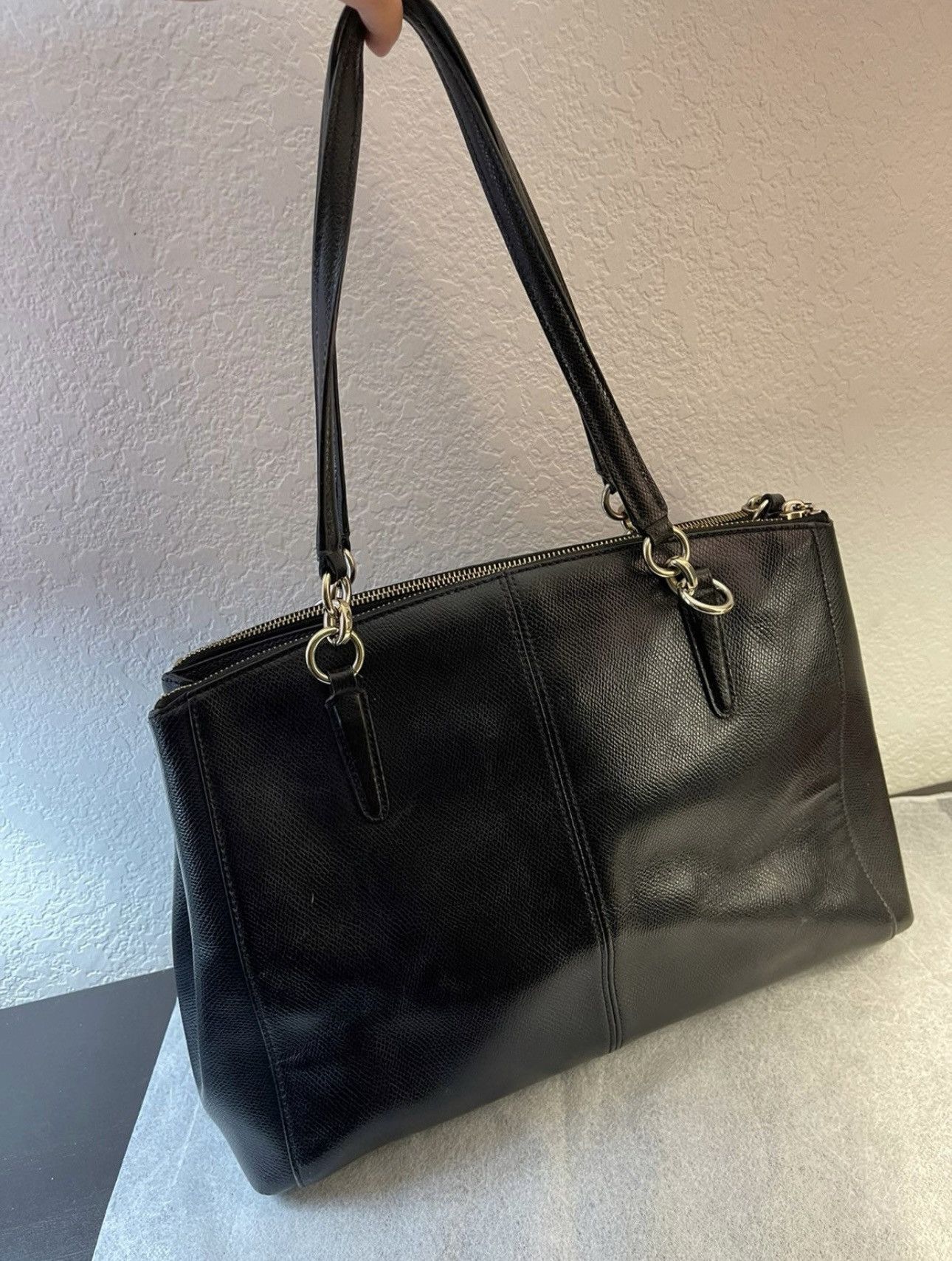 Coach Coach Black Leather Large Christie Carryall Satchel Size ONE SIZE - 3 Thumbnail