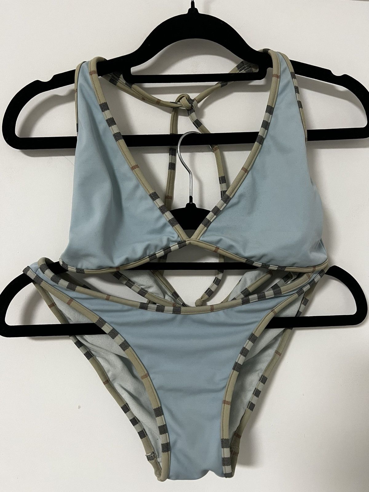 Burberry Bikini two pieces m blue nova check Size 29" - 1 Thumbnail