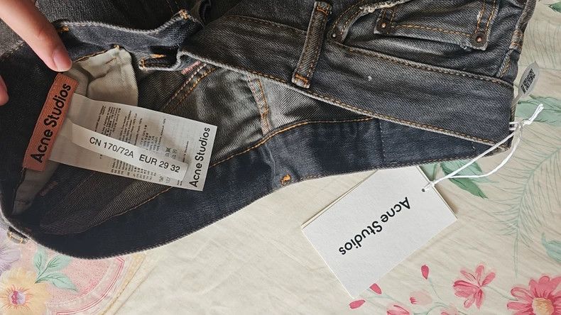 Acne Studios acne studiosSplash-ink low-rise machete jeans 2503-Nextarro Size US 29 - 2 Thumbnail