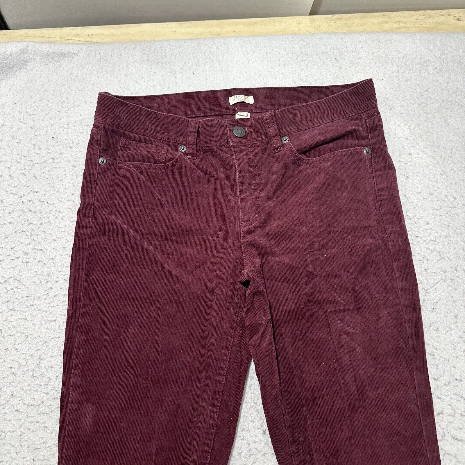 J.Crew J. Crew 28 Corduroy Burgundy Skinny Leg Pants (31 x 28) Size 31" - 2 Thumbnail