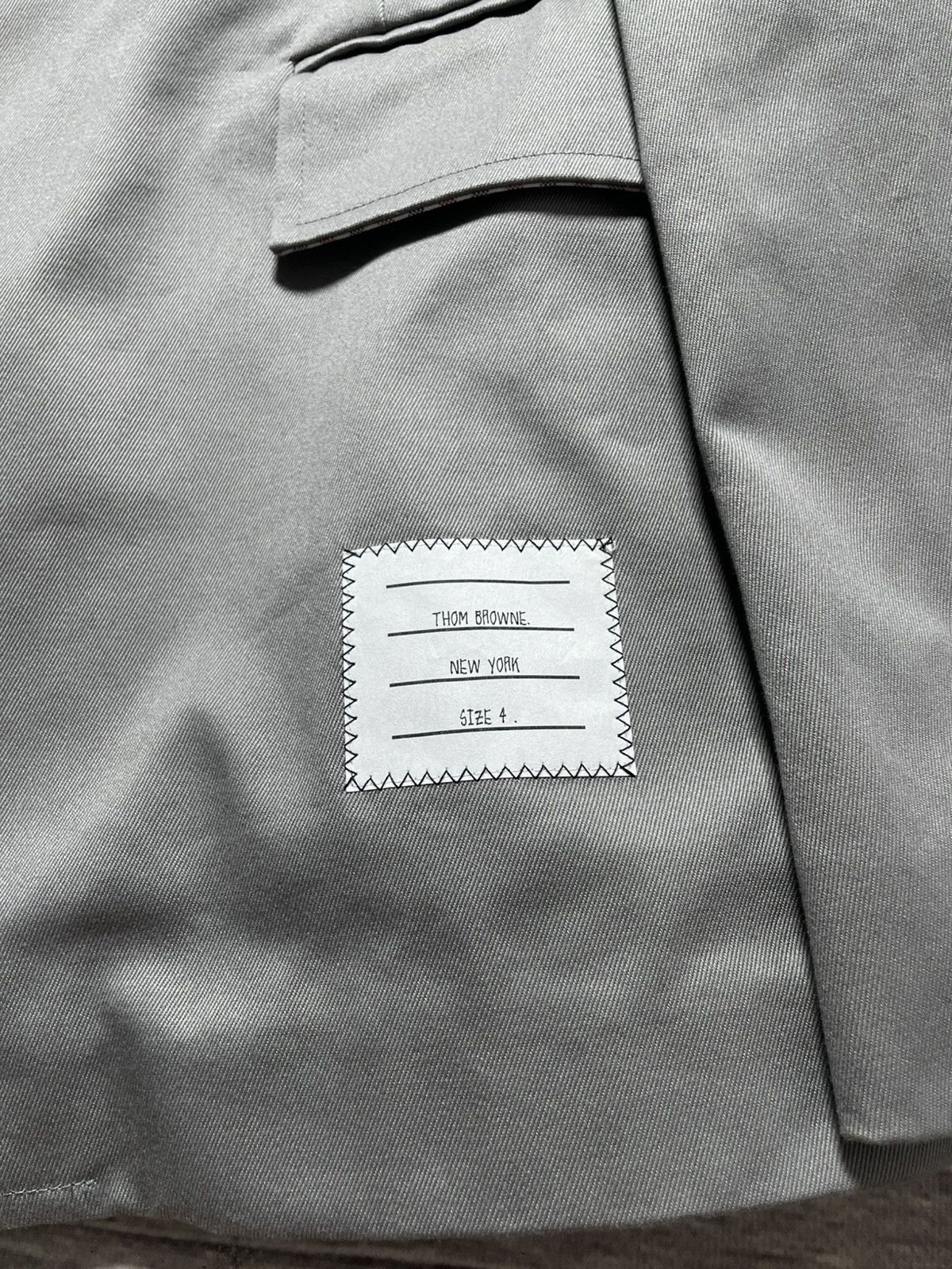 Thom Browne Thom Browne Grey Unconstructed Classic Blazer Size 48R - 5 Thumbnail