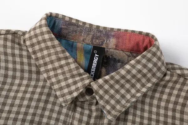 Japanese Brand Kurusu x Maki Retro fashion patchwork plaid button up shirt Size US L / EU 52-54 / 3 - 4 Thumbnail