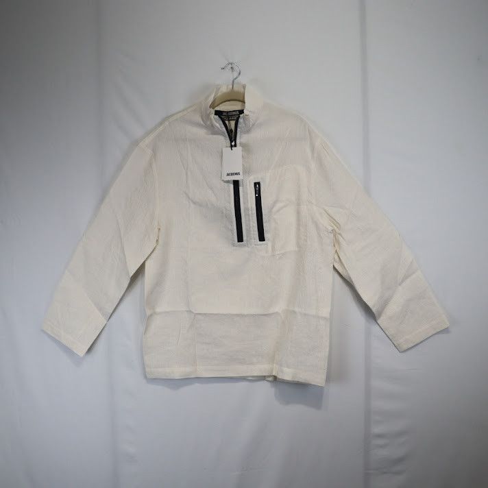 Jacquemus o1rshd1 Q:2 / LE Haut Vanilla Jacket in Off-White Size US M / EU 48-50 / 2 - 1 Thumbnail