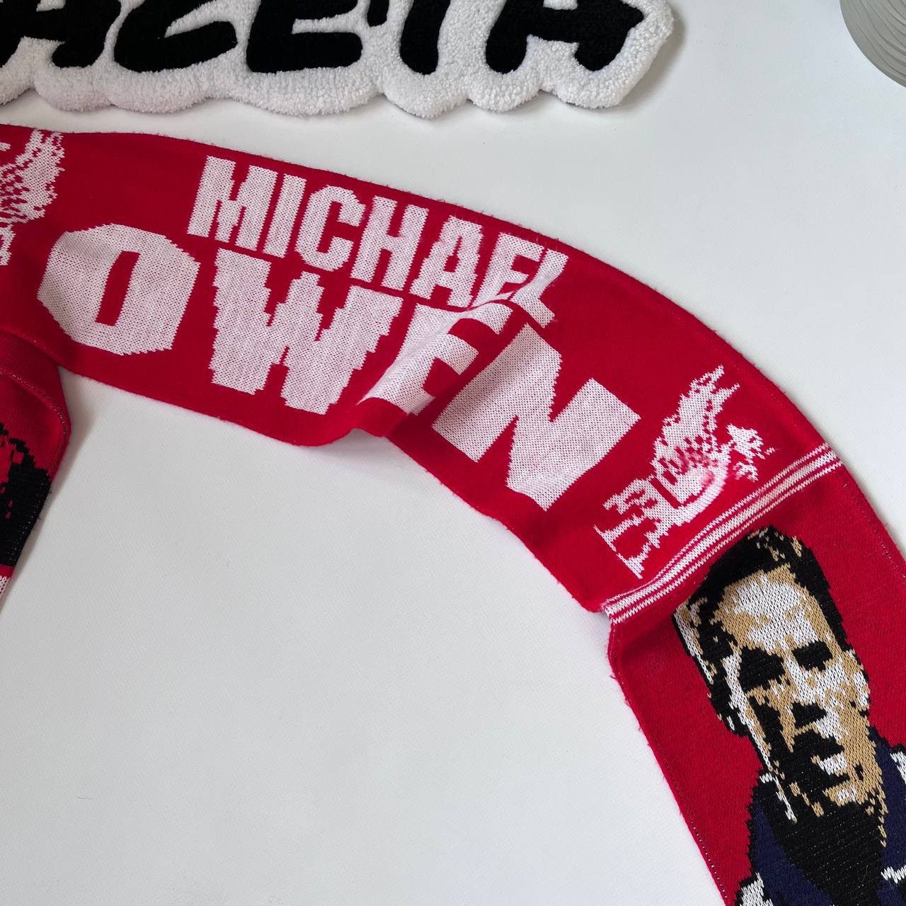 Vintage Liverpool Scarf Michael OWEN Football Soccer Size ONE SIZE - 1 Thumbnail