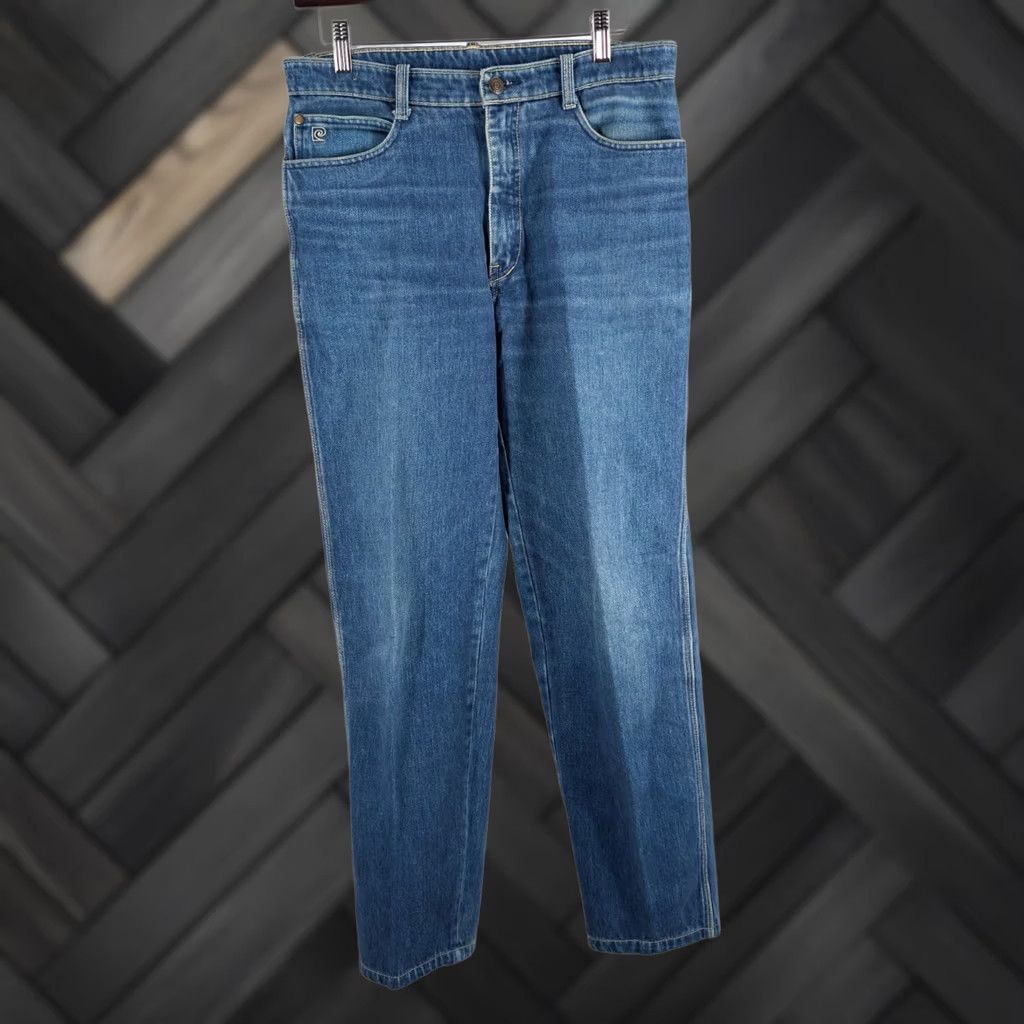 Pierre Cardin VINTAGE Pierre Cardin Denim Jeans 30" Indigo Archival 70s 80s Spiral Logo Fade Straight Leg Mens Size US 30 / EU 46 - 1 Thumbnail