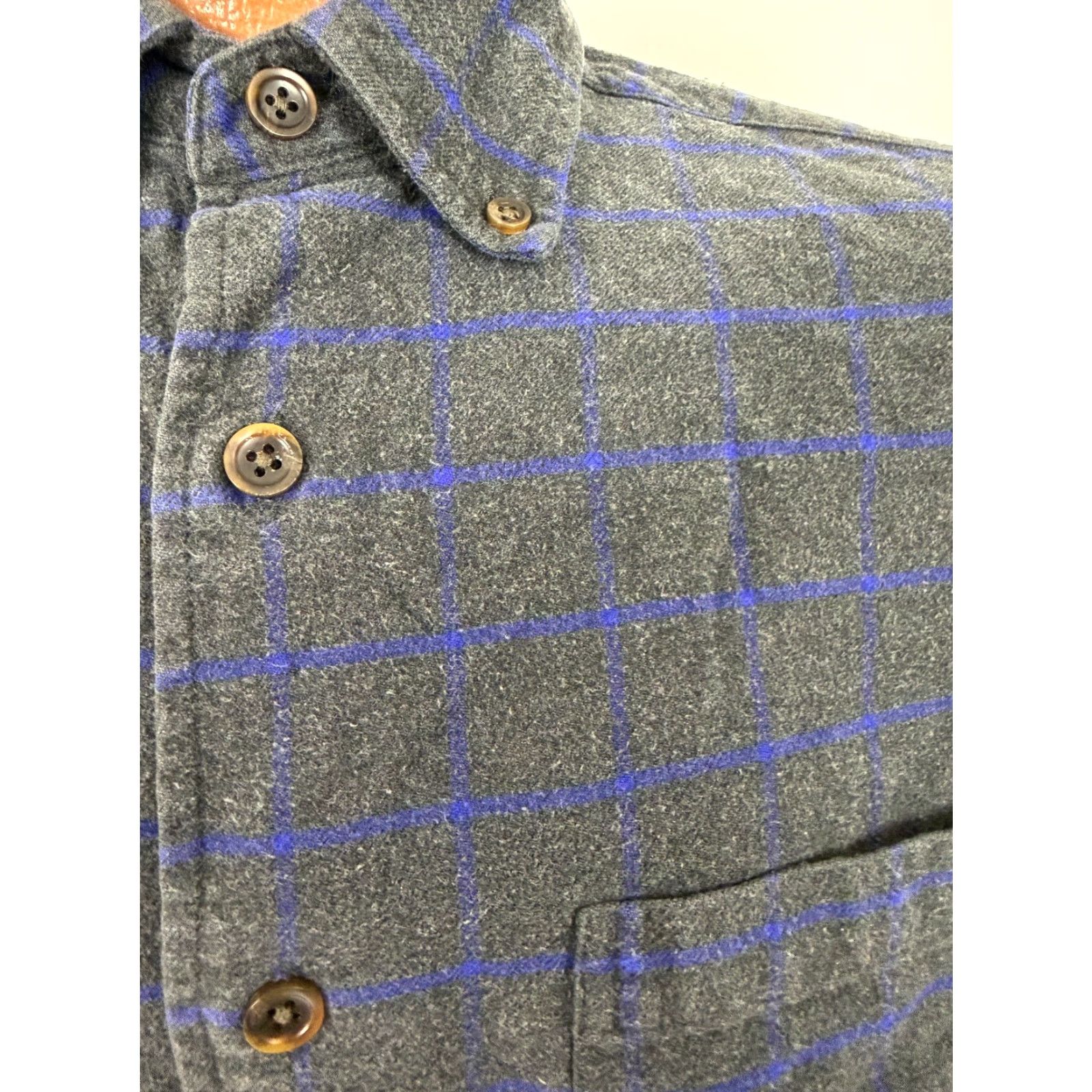 Orvis Orvis Luxury Flannel Shirt Men M Gray Blue Check Button-Up Shirt-Long Sleeve Casual Outdoors Mens M Cotton Flannel Check Pockets Size US M / EU 48-50 / 2 - 6 Thumbnail