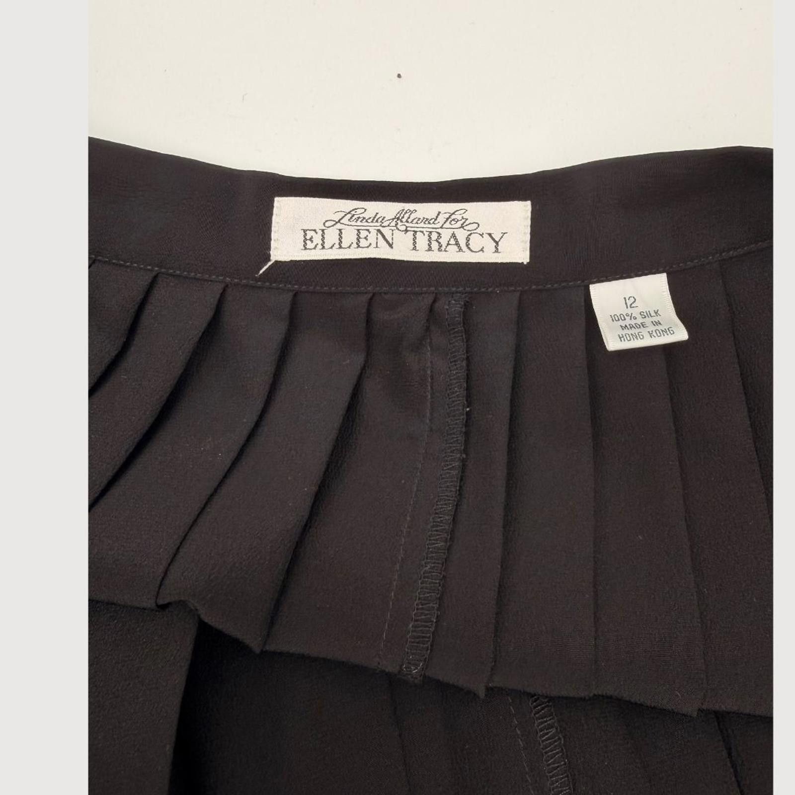 Other Ellen Tracy Vintage 100% Silk Pleated Midi Skirt Size 12 Size 34" / US 12 / IT 48 - 4 Thumbnail