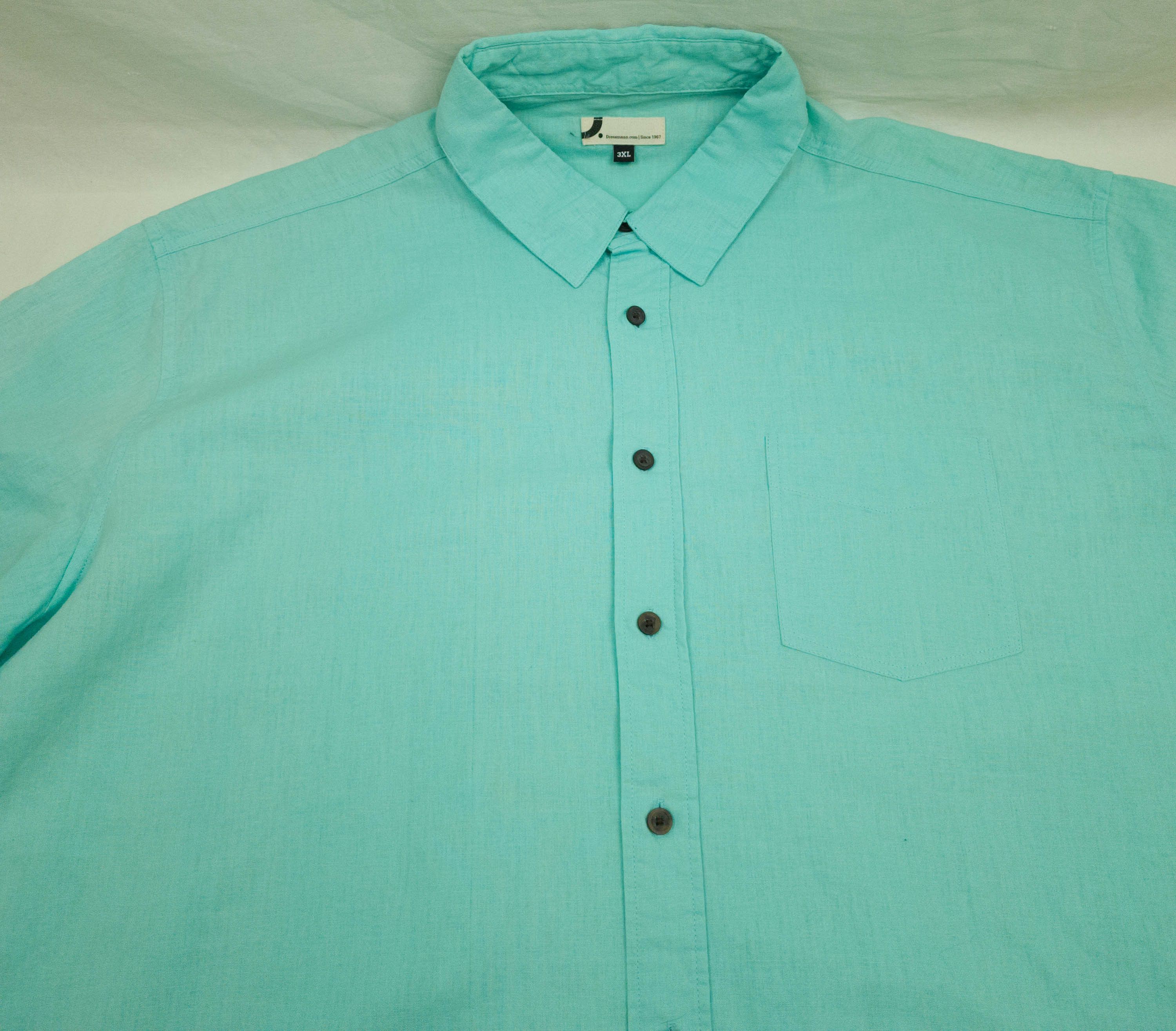 Other DRESSMANN SHIRT SHORT SLEEVE LINEN COTTON SIZE 3XL Size US XXL / EU 58 / 5 - 4 Thumbnail