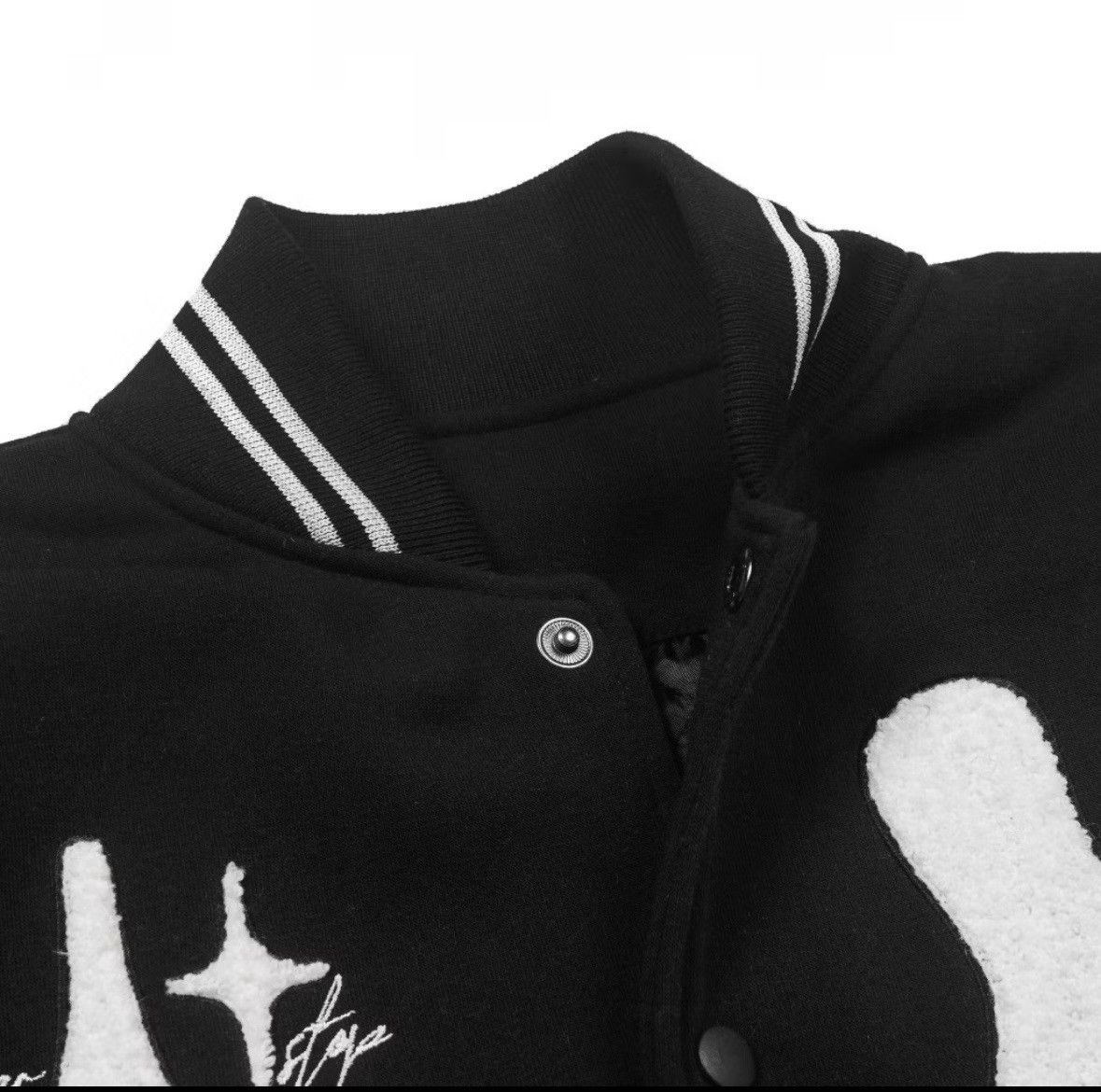Other Wonder black varsity jacket streetwear Size US L / EU 52-54 / 3 - 3 Thumbnail