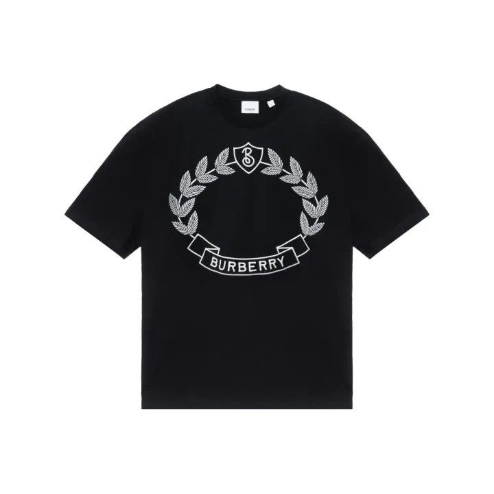 Burberry Burberry Black Short Sleeve Casual T-Shirt 0079 Size L / US 10 / IT 46 - 1 Thumbnail