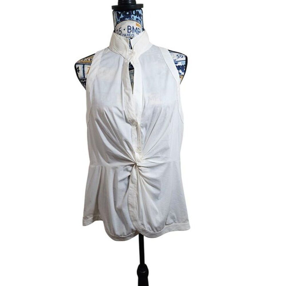 Bcbgmaxazria BCBGMaxAzria Tuxedo Halter Tank Top Collar Large Size L / US 10 / IT 46 - 1 Thumbnail
