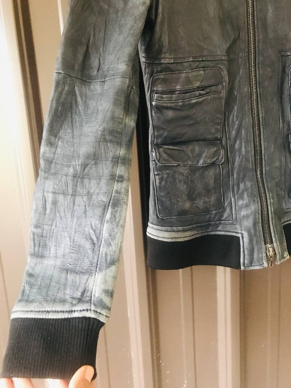 Japanese Brand Rumble Sheep Leather Jacket Riri Zipper Size US S / EU 44-46 / 1 - 3 Thumbnail