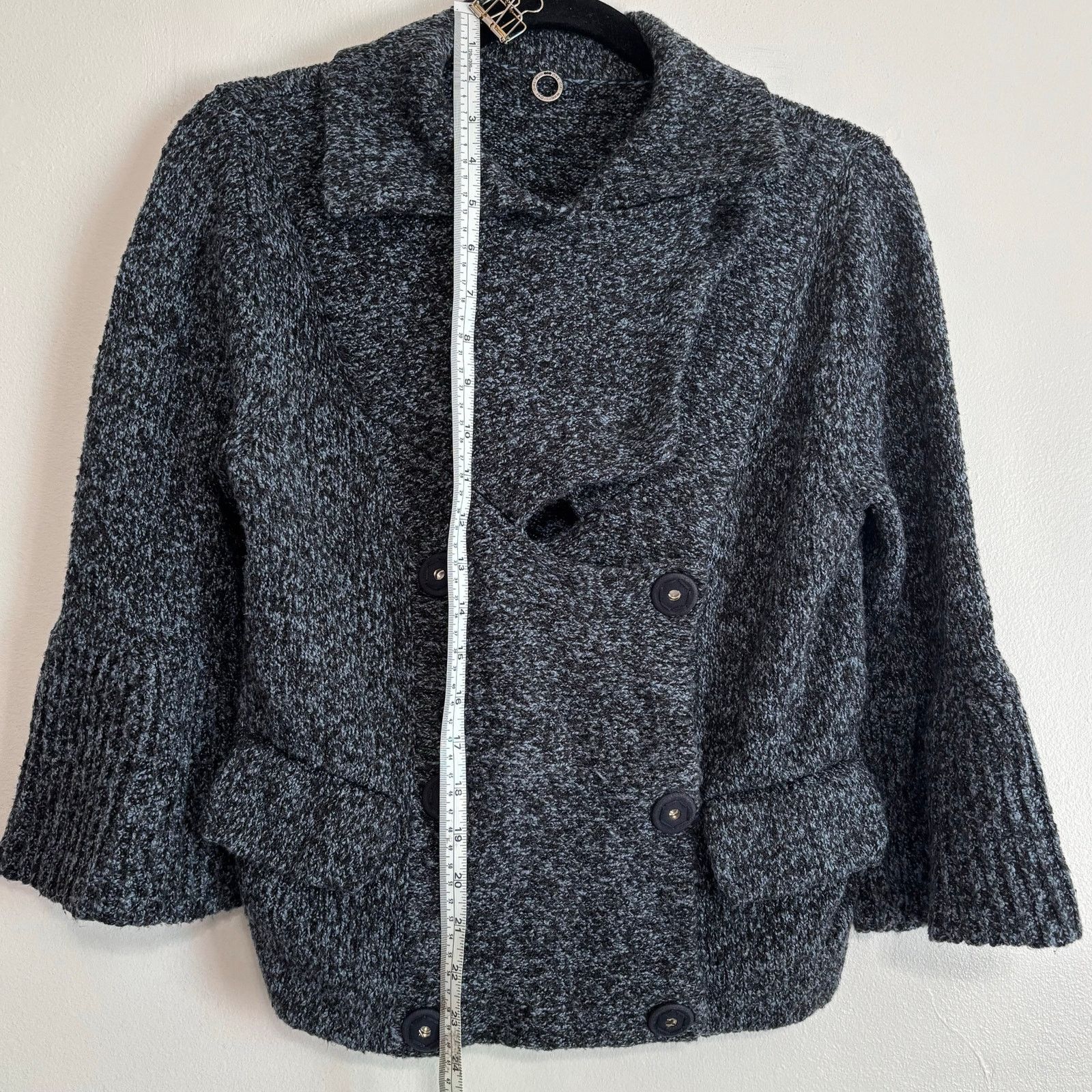 Other One Girl Who Double Breasted Cardigan Sweater Bell Sleeves Size S / US 4 / IT 40 - 3 Thumbnail