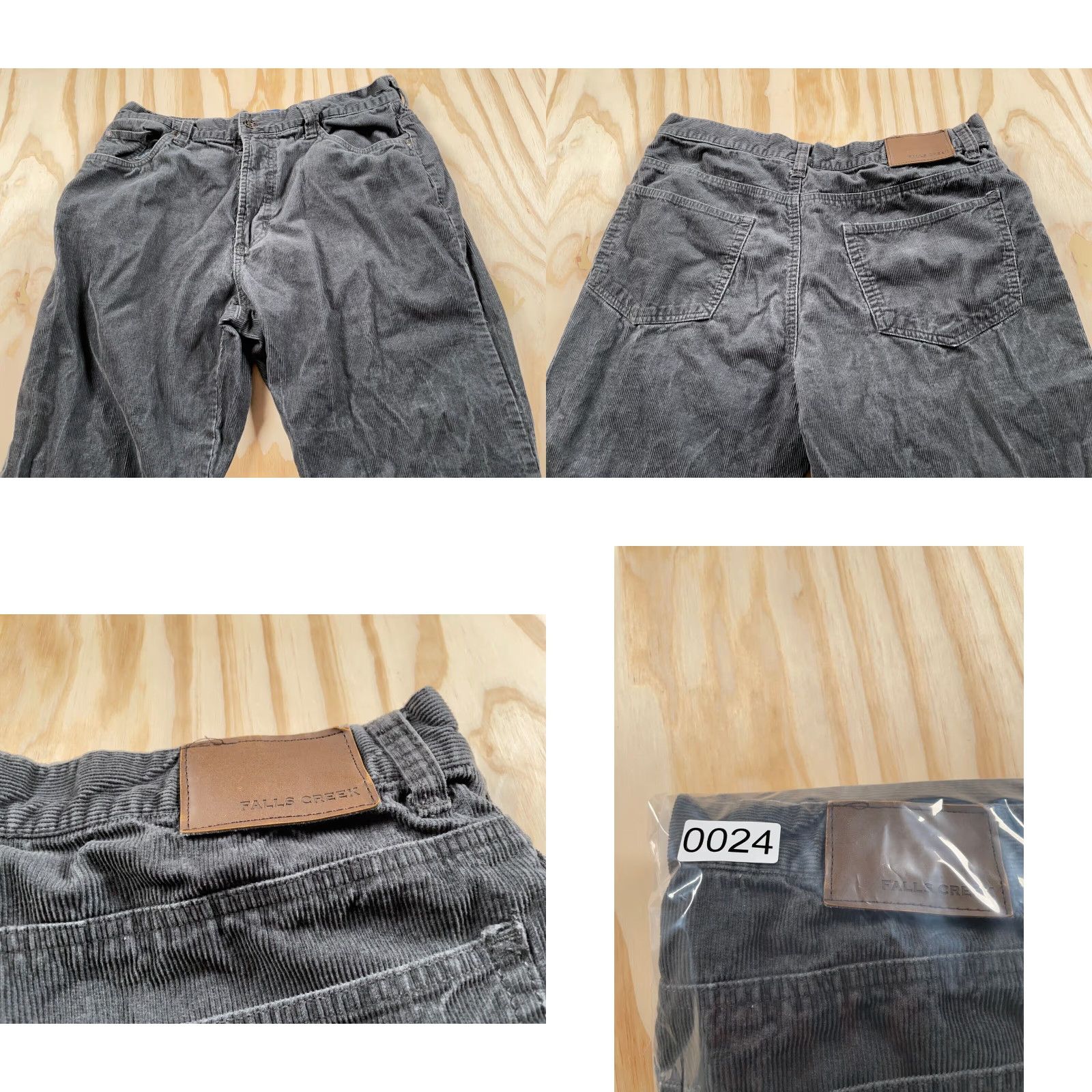 Vintage VINTAGE Falls Creek Men's Straight Leg Corduroy Pants 34x30.5 Dark Gray Y2K Retro Punk Skater Size US 33 - 8 Thumbnail