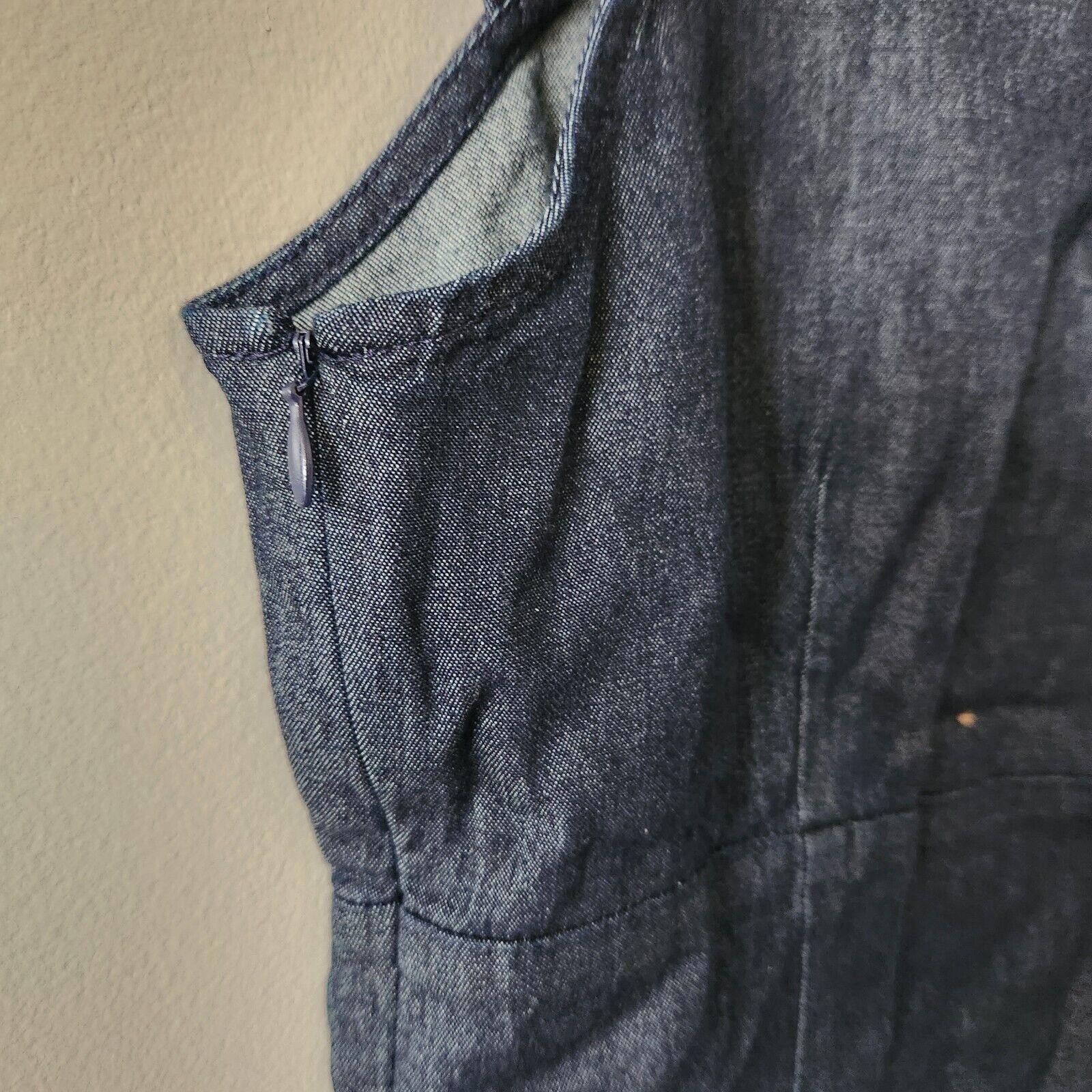 Ann Taylor NWT Ann Taylor Loft Stretch Sleeveless Denim Blouse Size 12 Size XL / US 12-14 / IT 48-50 - 7 Thumbnail