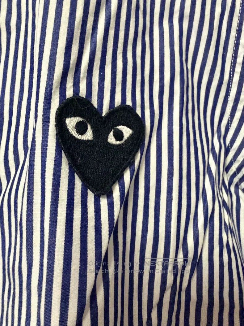 Comme des Garcons Comme Des Garcons Blue and white striped shirt Size M / US 6-8 / IT 42-44 - 3 Thumbnail