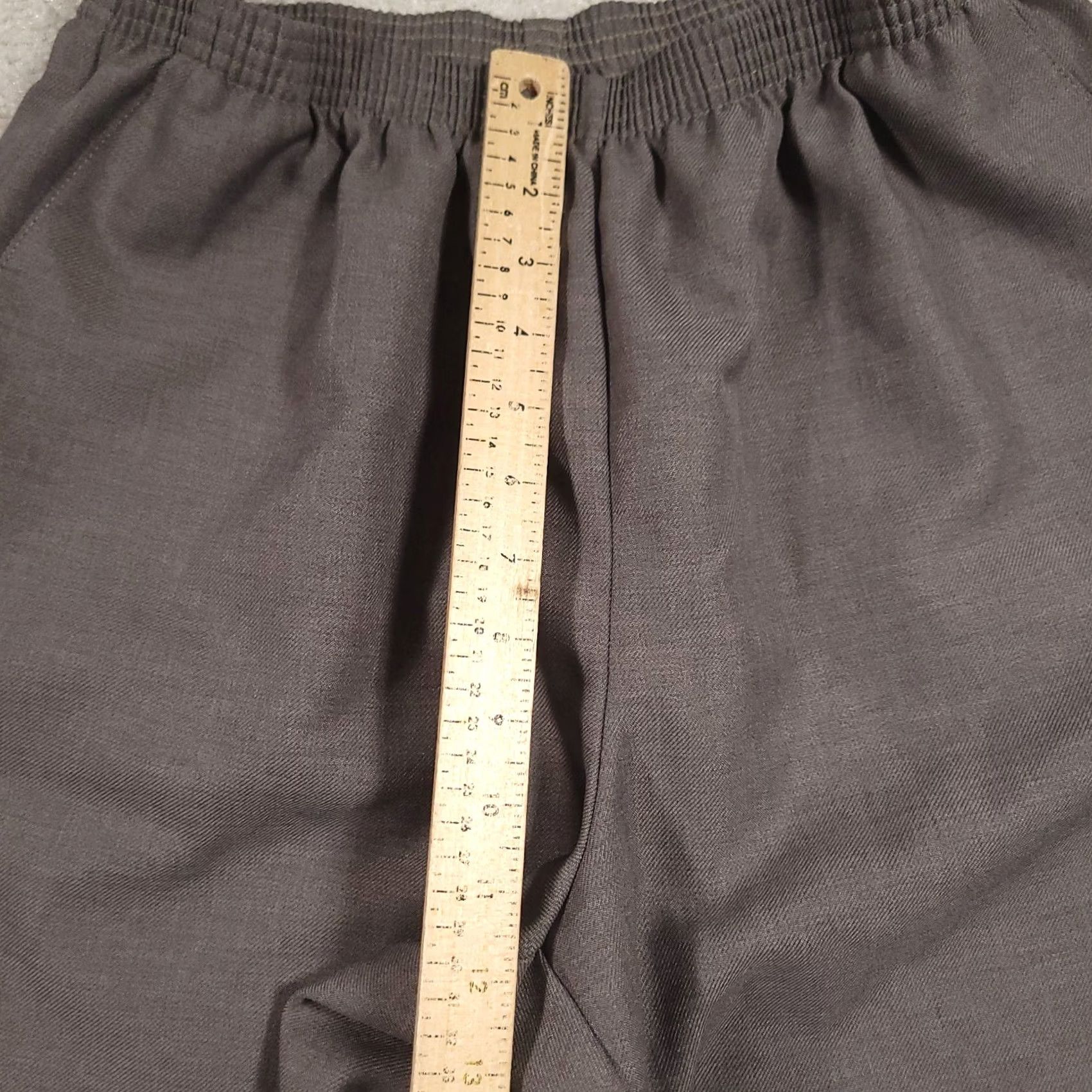 Vintage Alfred Dunner Pants Womens 14 Gray Elastic Waist Pull On Dress Pants Size 36" / US 14 / IT 50 - 7 Thumbnail
