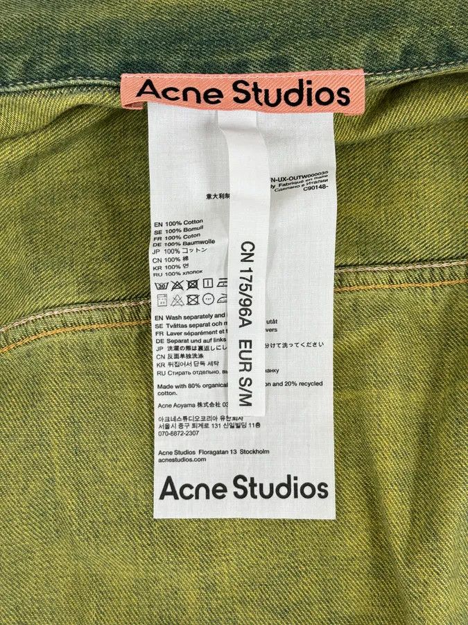 Acne Studios Acne Studios Acid Wash Green & Yellow Denim Jacket Size US L / EU 52-54 / 3 - 10 Thumbnail