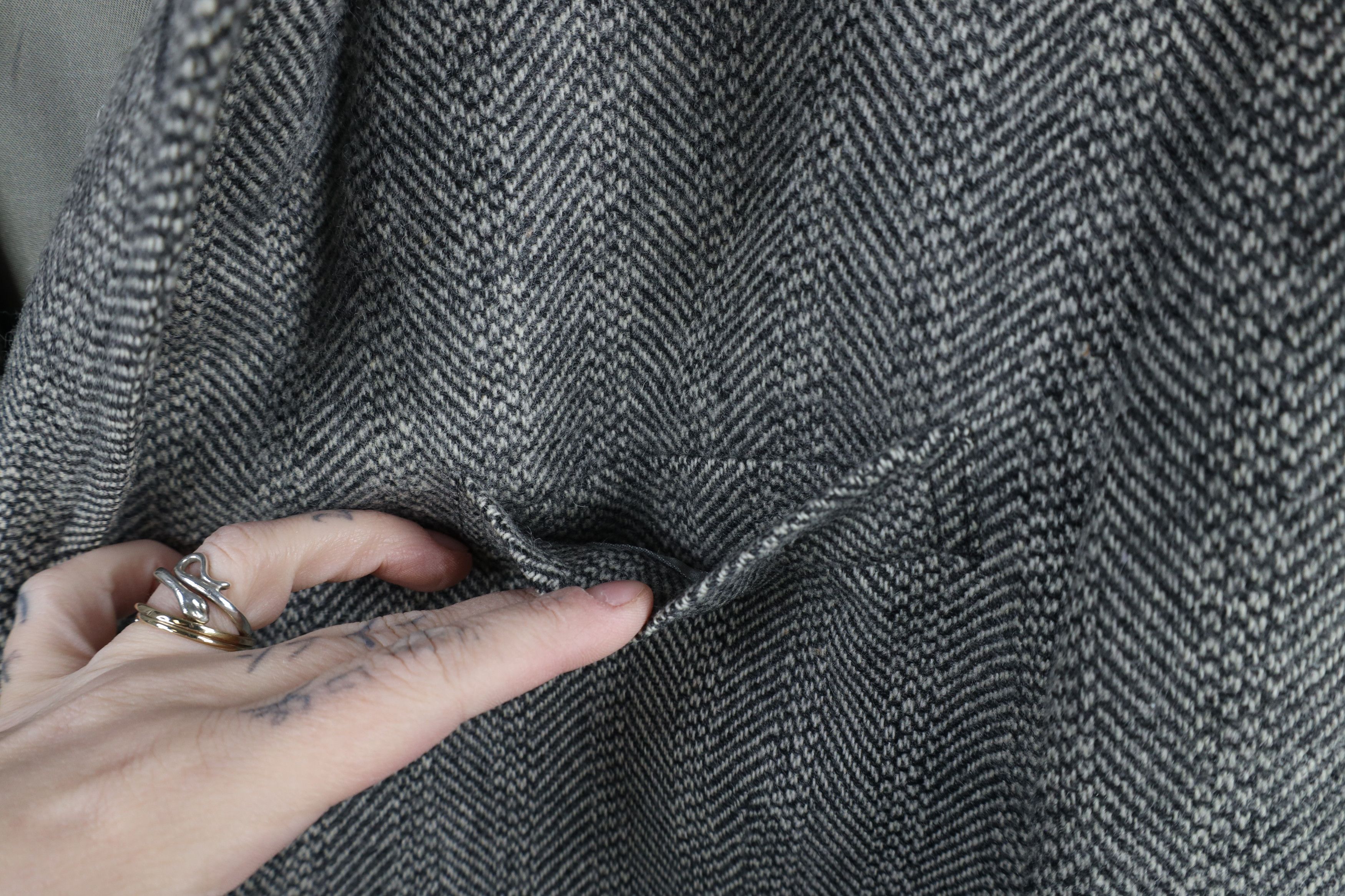Vintage Vintage 90s Streetwear Wool Tweed Herringbone Blazer Jacket Size US L / EU 52-54 / 3 - 8 Thumbnail