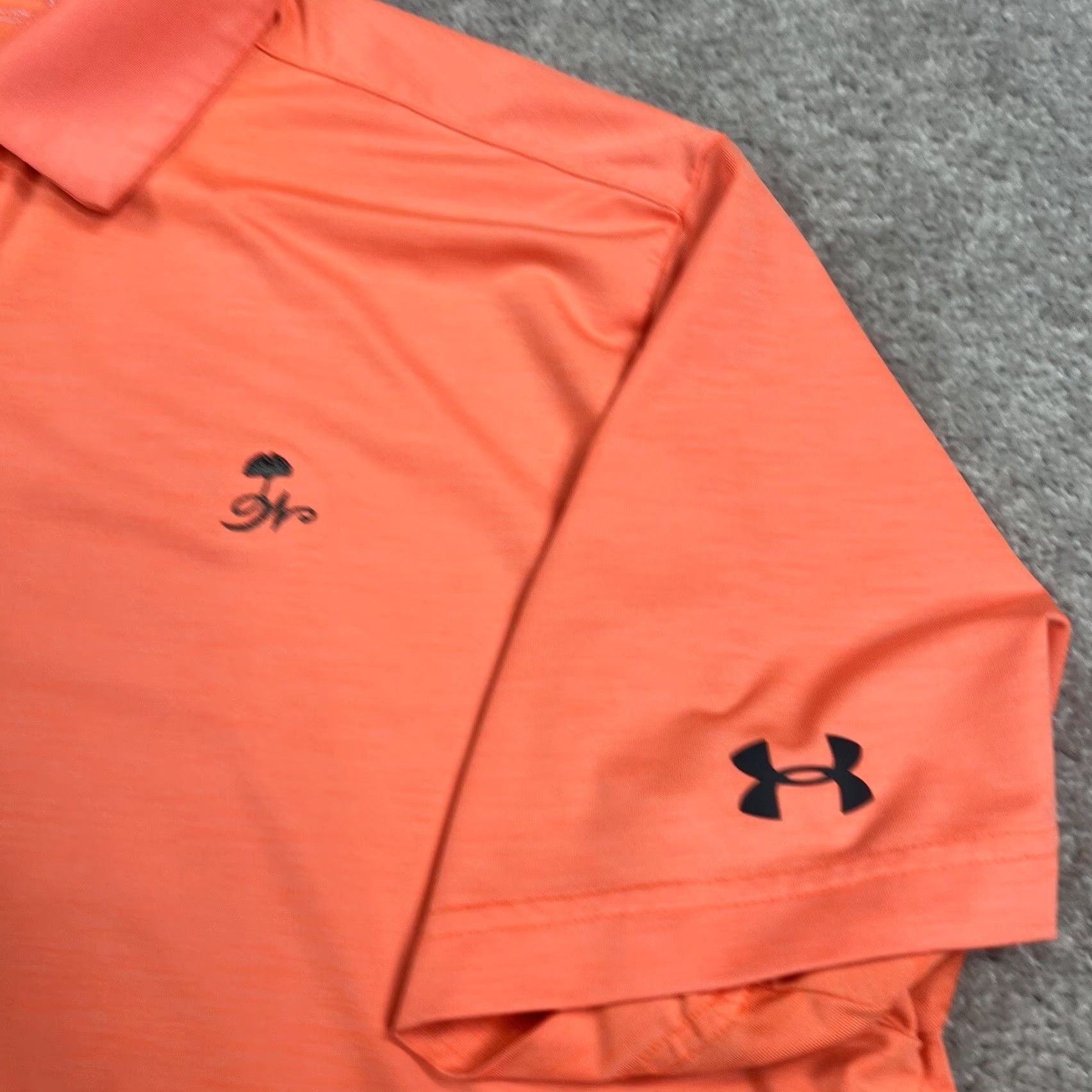 Under Armour Under Armour Polo Shirt Mens XL HeatGear Loose Orange Golf Stretch Embroidered Logo Chest Size US XL / EU 56 / 4 - 5 Thumbnail