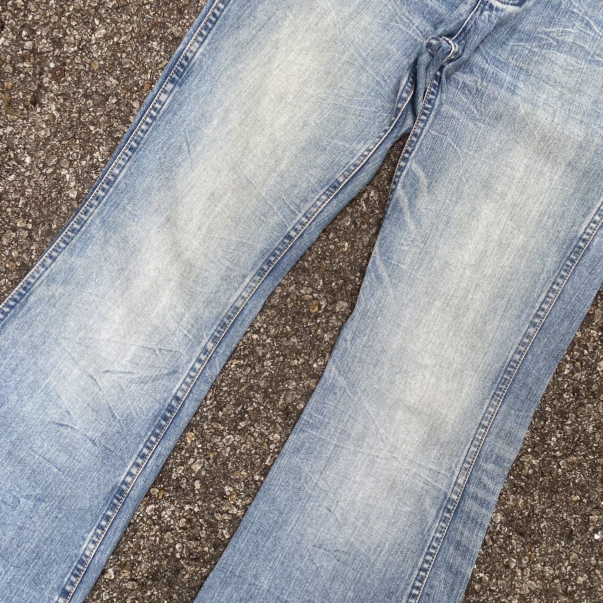 Japanese Brand Flare Jeans Wrangler Blue Washed Low Rise Bootcut Denim Size US 29 - 5 Thumbnail