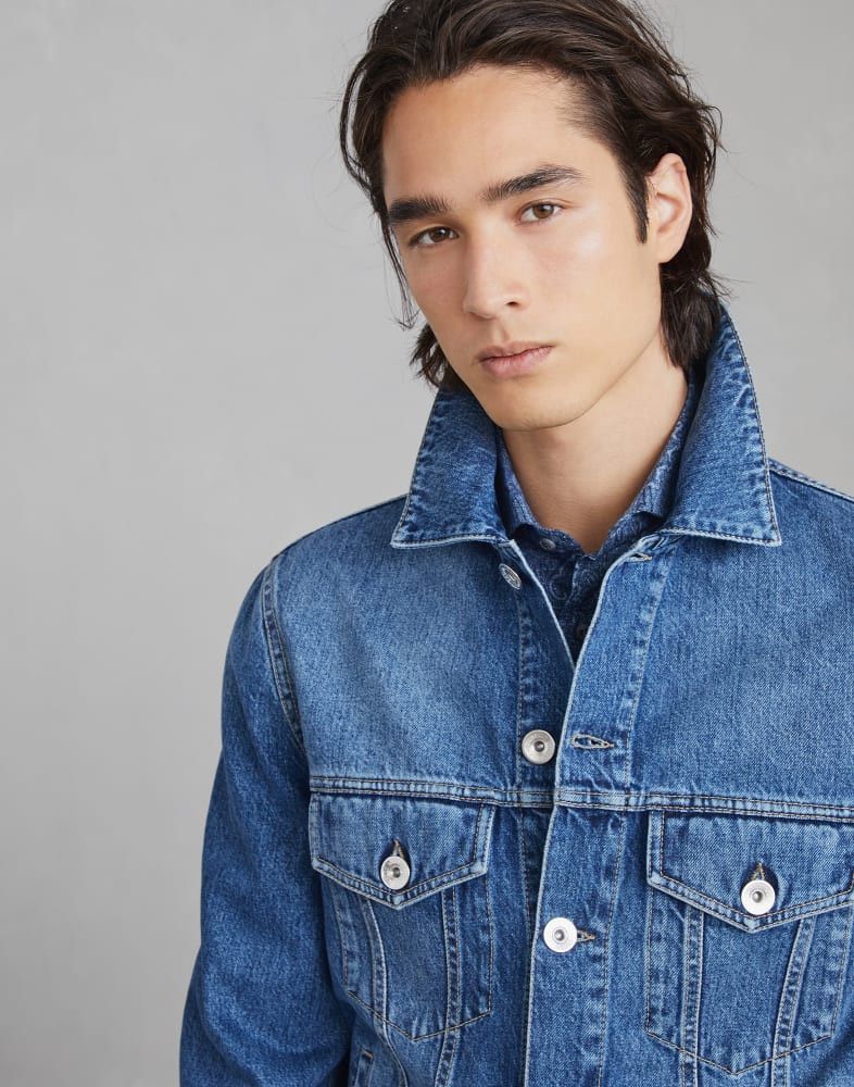 Brunello Cucinelli o1w1db10825 Denim Jacket in Blue Size US XL / EU 56 / 4 - 2 Thumbnail