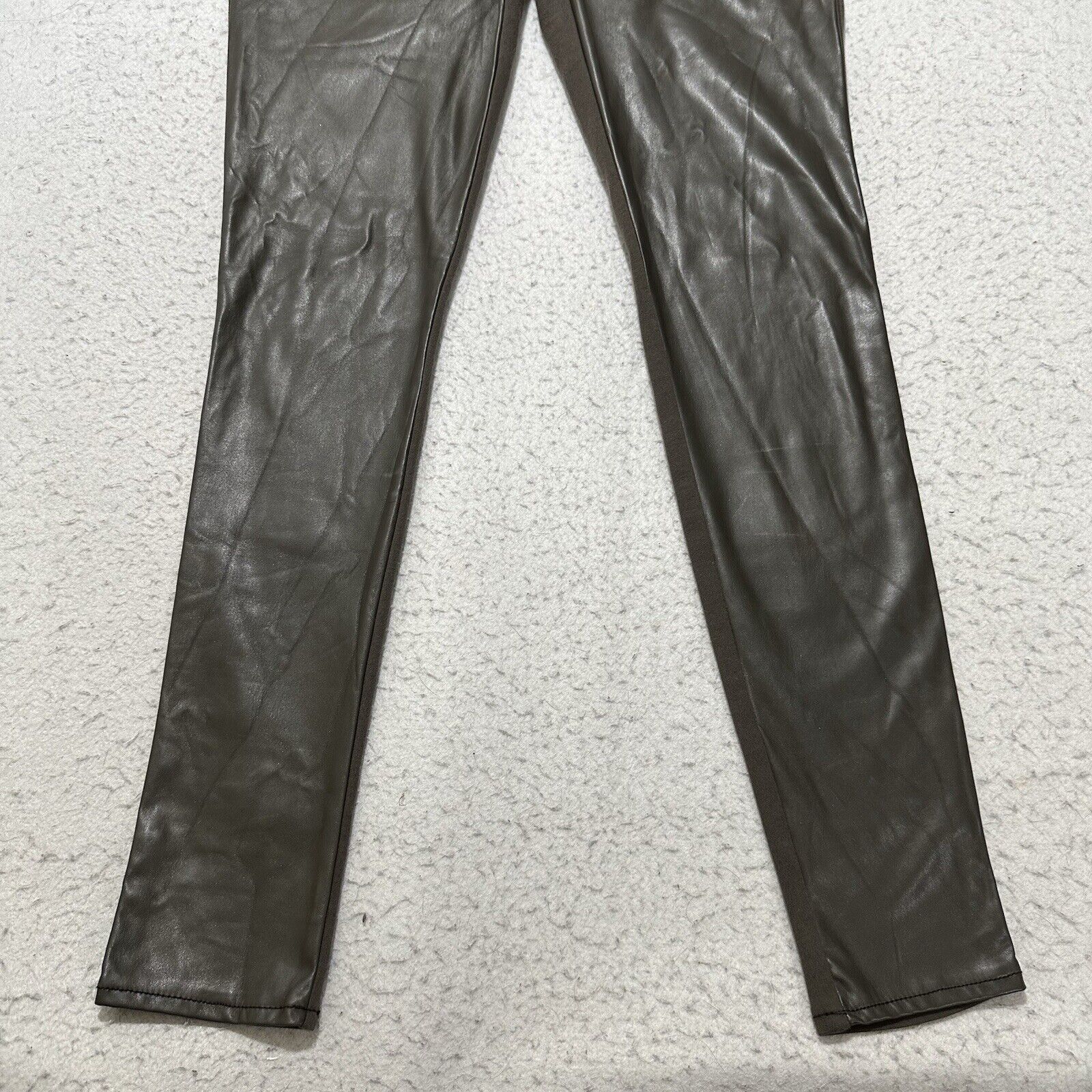 Hollister Hollister 9 Regular Faux Leather Front Skinny Pants Brown Size 32" / US 10 / IT 46 - 3 Thumbnail