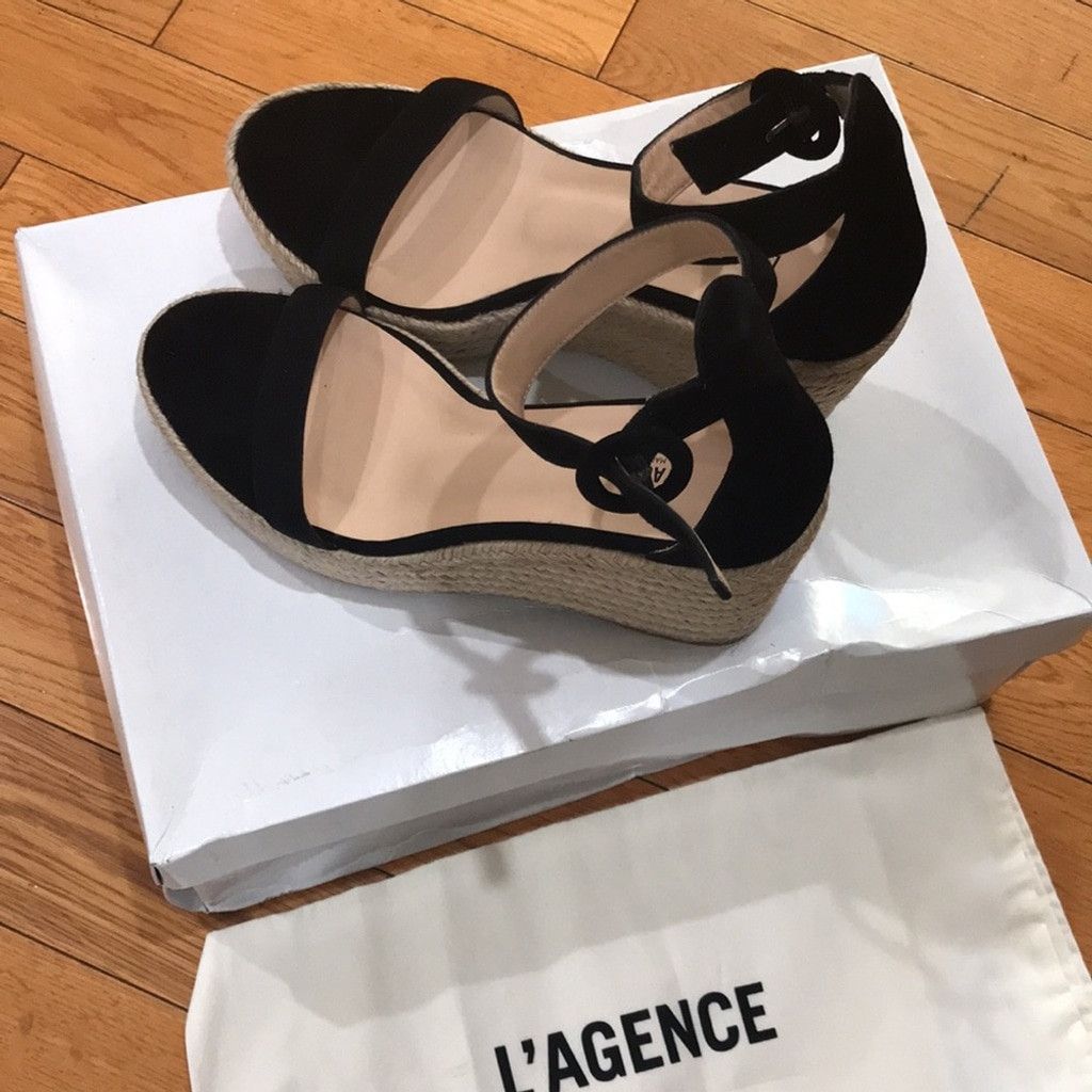 L'AGENCE L'AGENCE Elysee Wedge in Black, Size: EU 39.5 Size US 9.5 / IT 39.5 - 9 Thumbnail