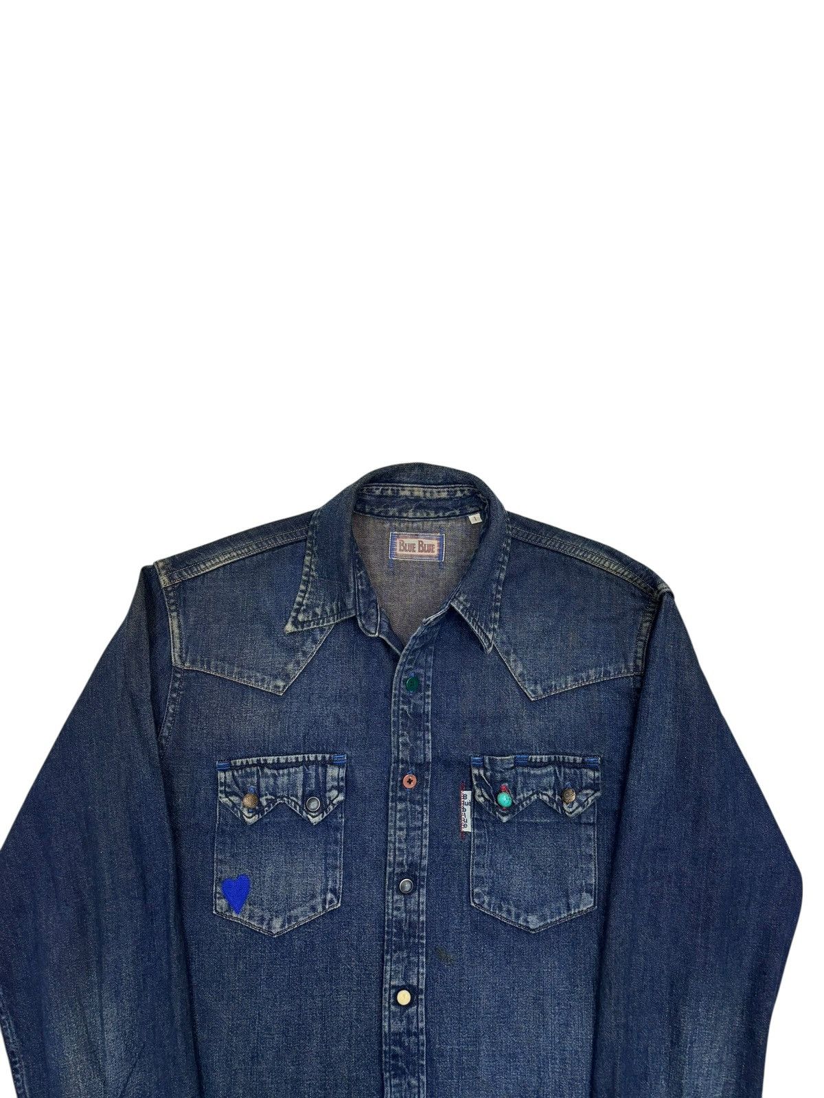 Kapital BLUE BLUE JAPAN WESTERN DENIM SHIRT Size US M / EU 48-50 / 2 - 6 Thumbnail