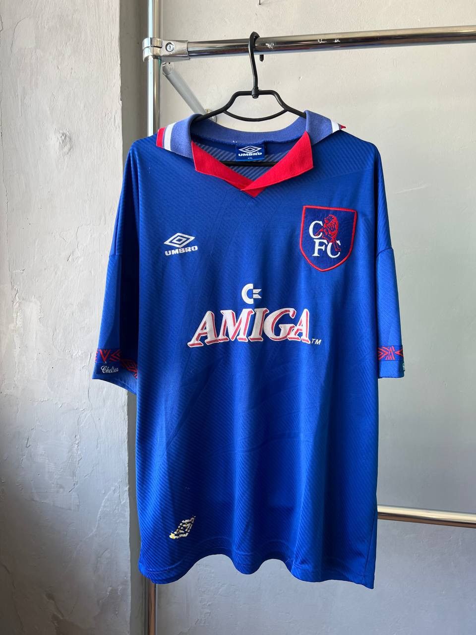 Vintage 1993/94 CHELSEA FC HOME SOCCER FOOTBALL UMBRO SHIRT JERSEY Size US XXL / EU 58 / 5 - 2 Thumbnail