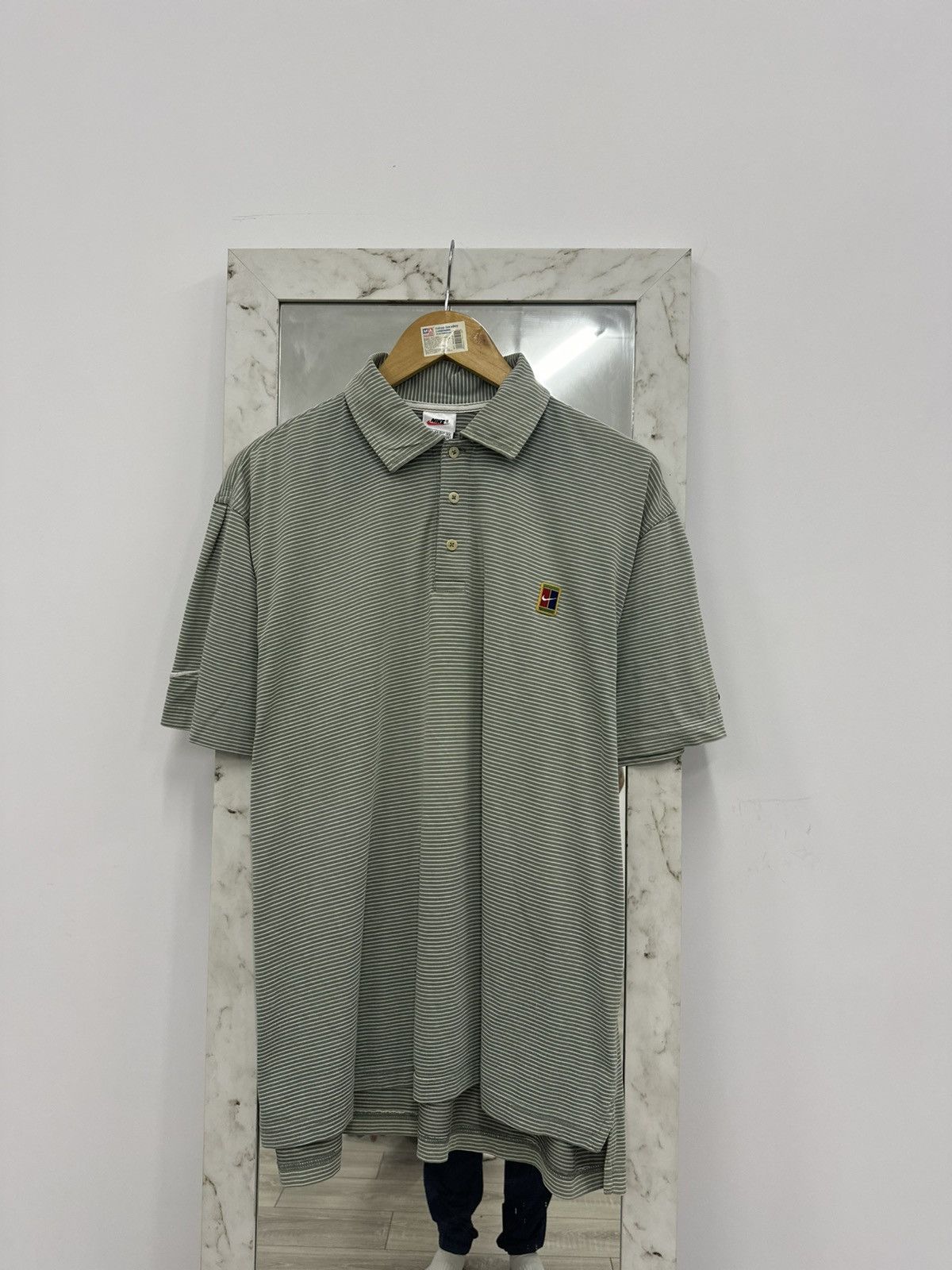Nike Nike Stripped Court Tennis Polo Vintage 90s Size US L / EU 52-54 / 3 - 2 Thumbnail