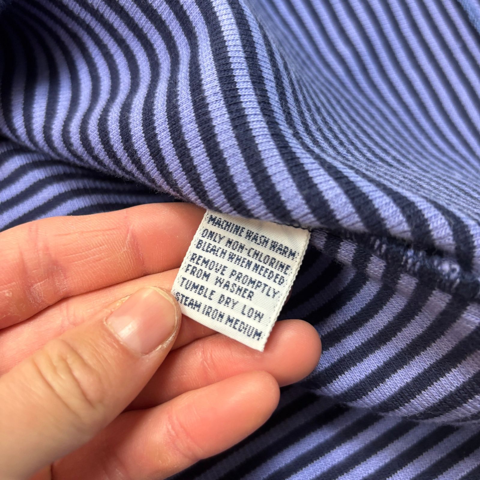 Polo Ralph Lauren × Vintage VTG Polo Ralph Lauren Single Button Stripe Polo Shirt Medium Size US M / EU 48-50 / 2 - 8 Thumbnail