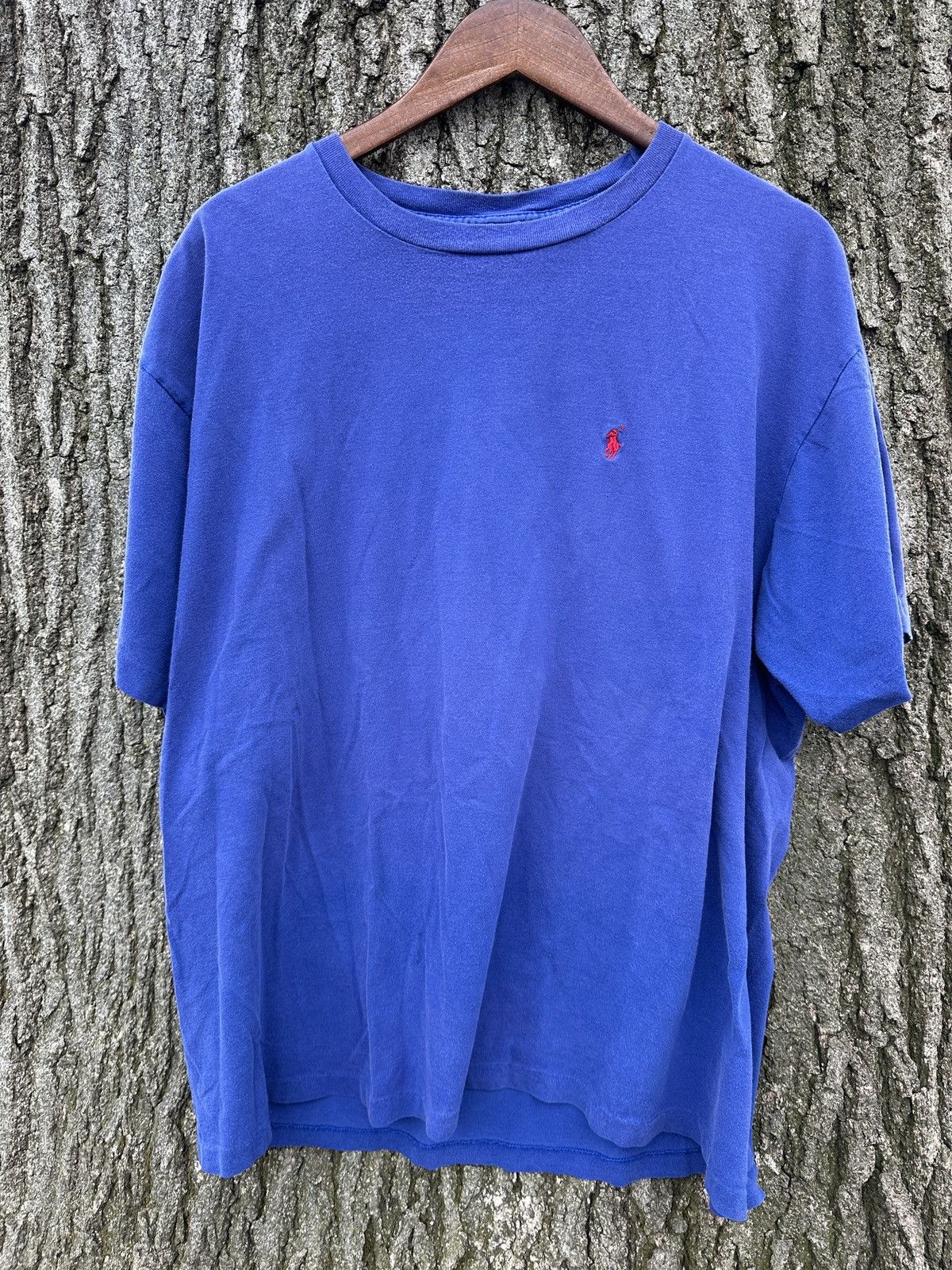 Designer × Polo Ralph Lauren × Vintage Vintage Polo Ralph Lauren Single Stitch Blue T Shirt Size US XXL / EU 58 / 5 - 1 Thumbnail