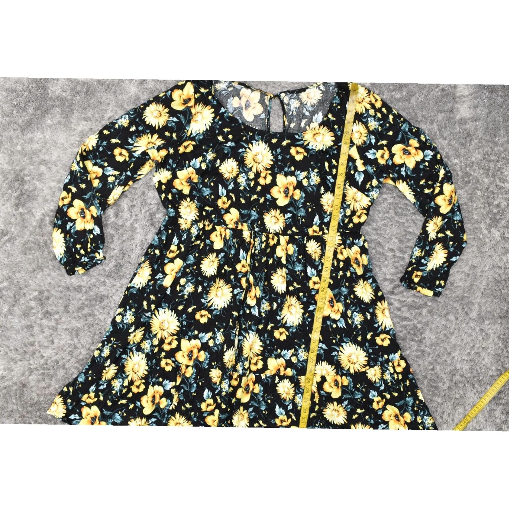 Torrid Dress Women Knee Length Black Rayon Fit & Flare Plus 2 Long Sleeve  Feminine Womens