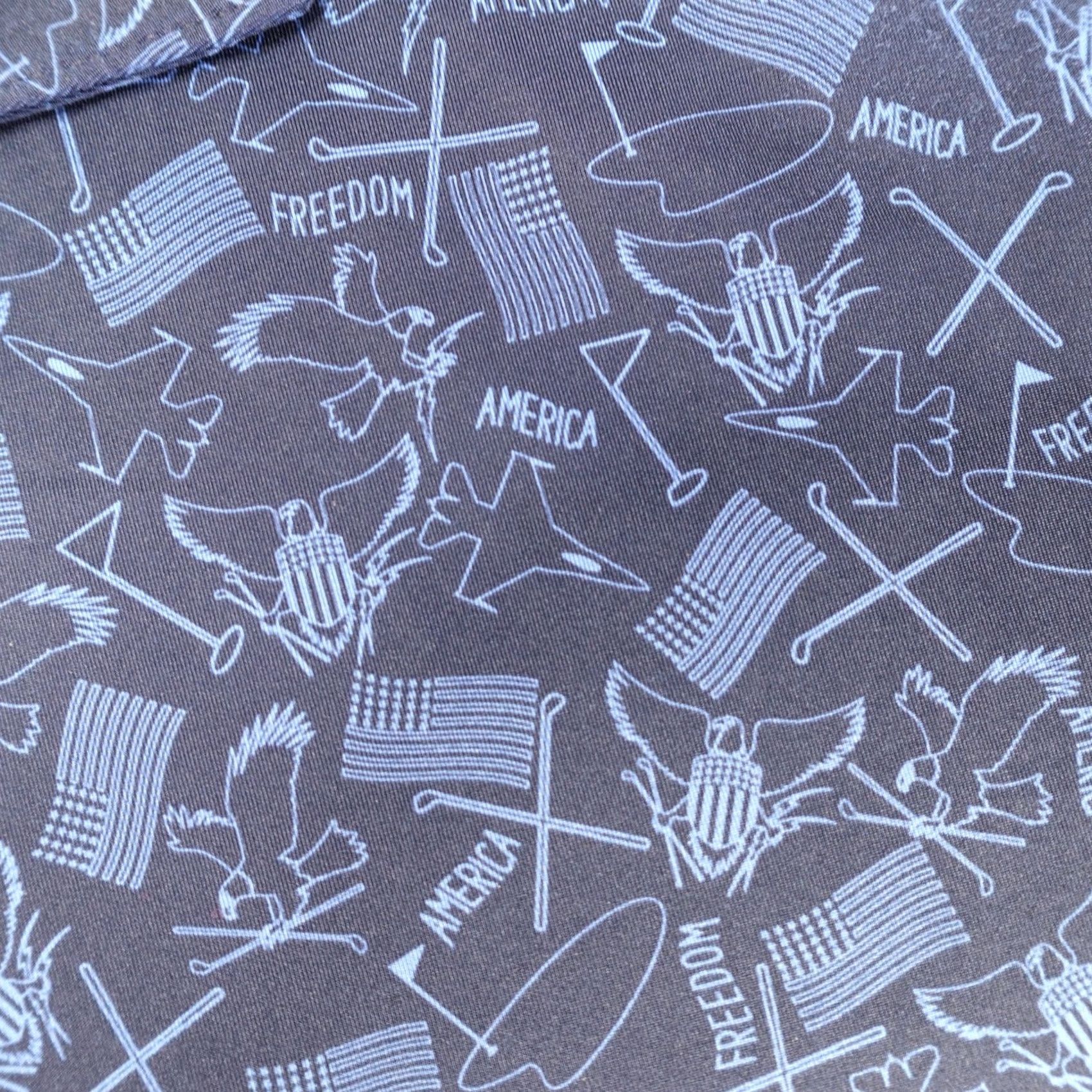 Puma Puma Polo Shirt XL Blue All Over Print Bald Eagle F16 Flag Shirt Men Polo Golf Sleeve Short Collared Button Blue Printed Pattern Size US XL / EU 56 / 4 - 3 Thumbnail
