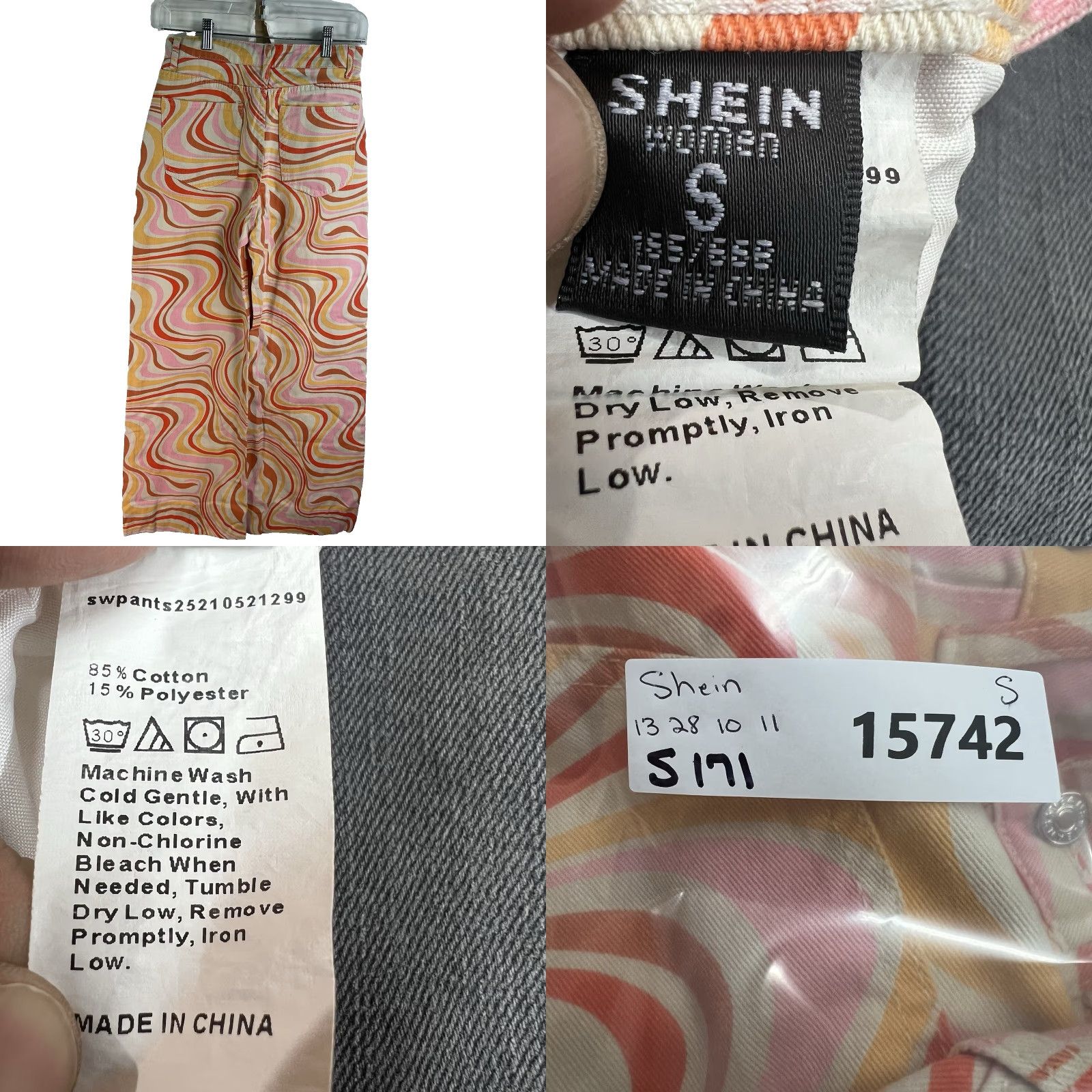 Shein Shein Wide Leg Jeans High Waisted Baggy Fit Streetwear Casual Womens S Size 28" / US 6 / IT 42 - 8 Thumbnail