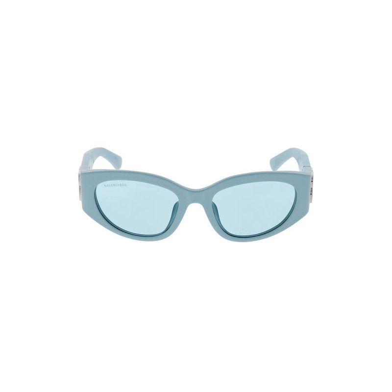 Balenciaga o1tr1nto0326 Size: OS / Bossy Round Af Sunglasses Light Blue Size ONE SIZE - 1 Thumbnail