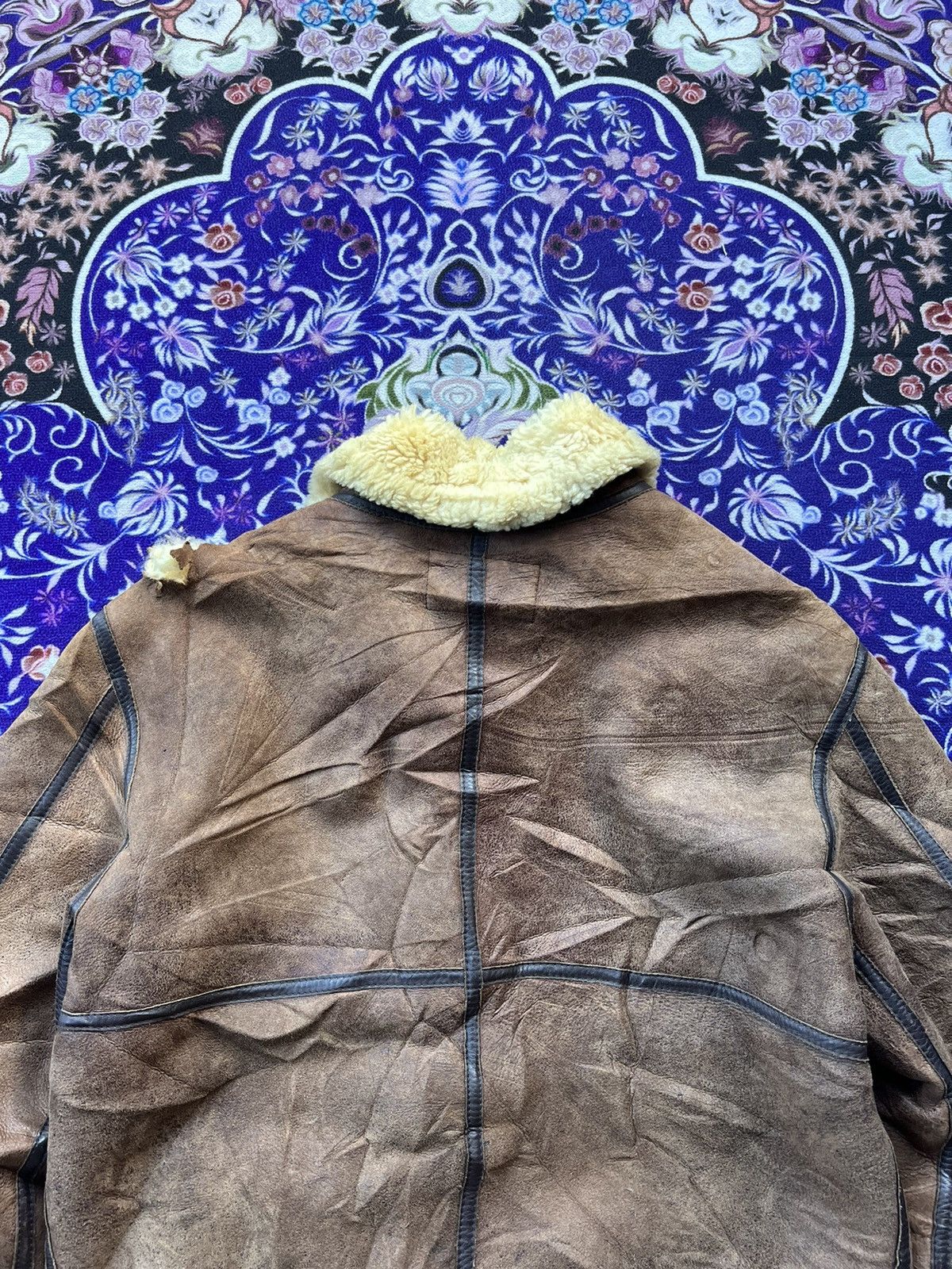 Avirex Distressed Type B-3 Leather Sherpa Shearling Flying Jacket Size US L / EU 52-54 / 3 - 13 Thumbnail