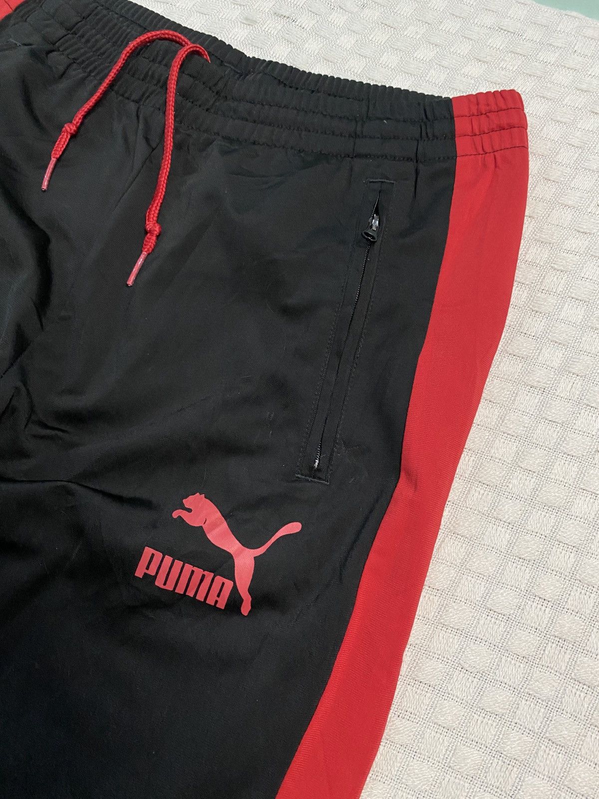 Ferrari × Puma 💥 VINTAGE PUMA X FERRARI 90S TRACK PANTS Y2K Size US 26 / EU 42 - 4 Thumbnail